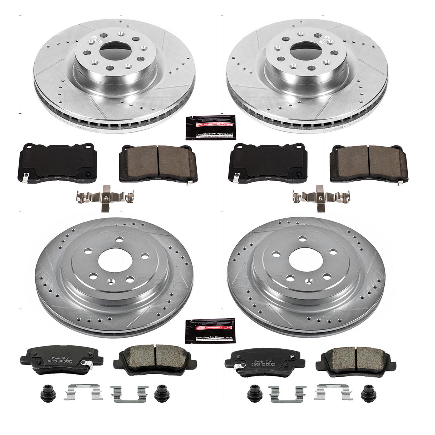 Power Stop 14-18 Cadillac CTS Front & Rear Z23 Evolution Sport Brake Kit (1x psbK6991, 1x psbK7777) thumbnail 8