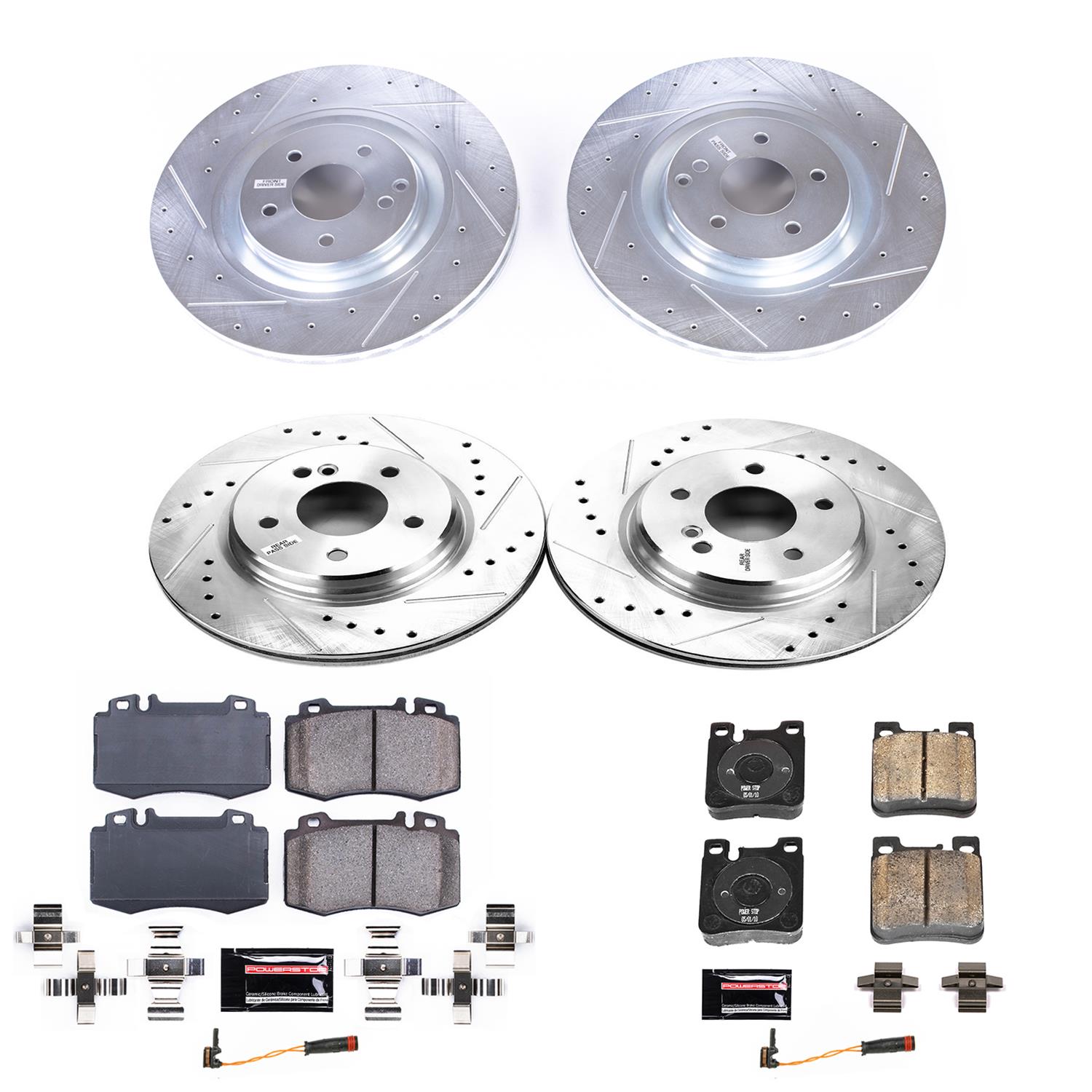 Power Stop 03-06 Mercedes-Benz CLK500 Front & Rear Z23 Evolution Sport Brake Kit (1x psbK6718, 1x psbK7788) thumbnail 9
