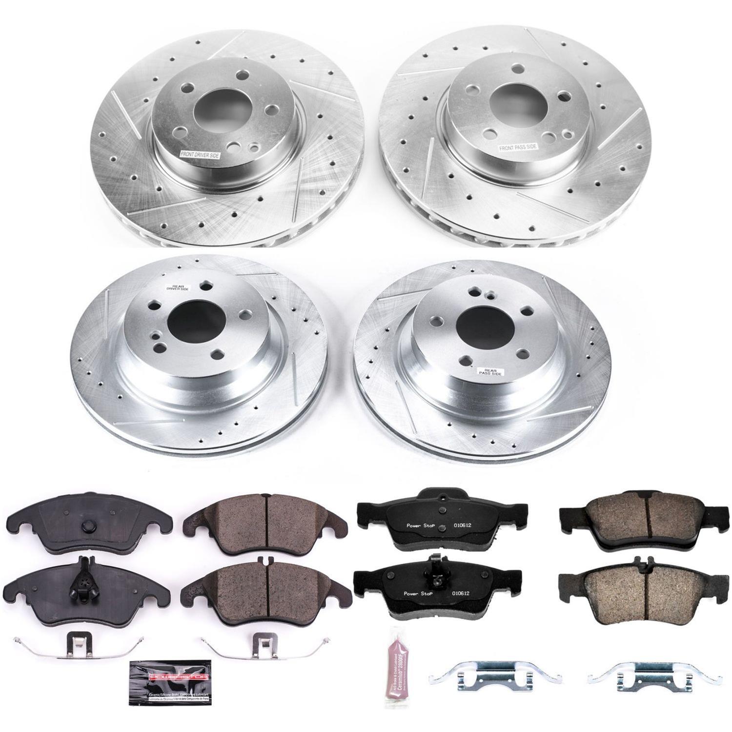 Power Stop 10-14 Mercedes-Benz E350 Front & Rear Z23 Evolution Sport Brake Kit (1x psbK6359, 1x psbK7496) thumbnail 9