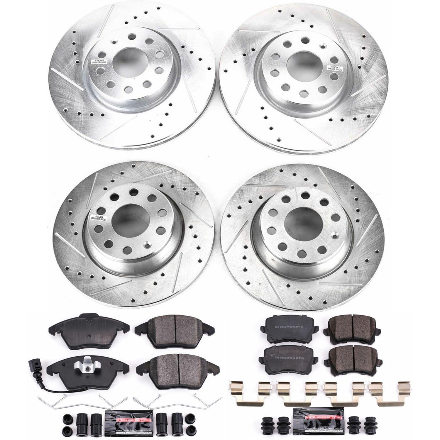 Power Stop 2009 Volkswagen Passat Front & Rear Z23 Evolution Sport Brake Kit (1x psbK2259, 1x psbK7811) thumbnail 4