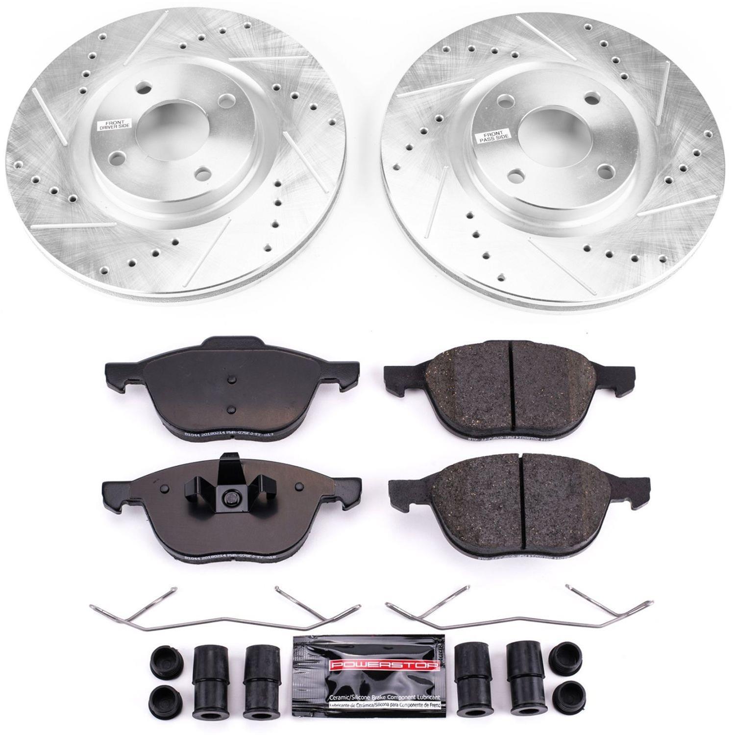Power Stop 2018 Ford EcoSport Front & Rear Z23 Evolution Sport Brake Kit (1x psbK7884, 1x psbK7898) thumbnail 8