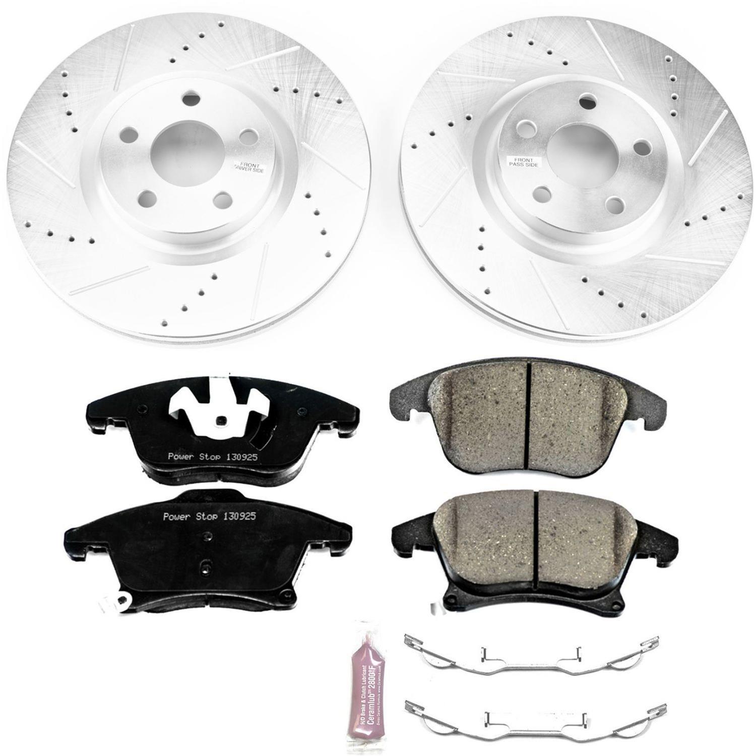 Power Stop 17-19 Lincoln MKZ Front & Rear Z23 Evolution Sport Brake Kit w/Calipers (1x psbS5474, 1x psbS5476, 1x psbK7144, 1x psbK7885) thumbnail 3
