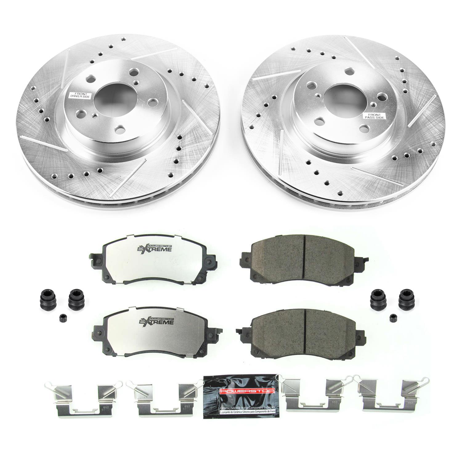 Power Stop 17-19 Subaru Impreza Front & Rear Z26 Street Warrior Brake Kit (1x psbK6107-26, 1x psbK7891-26) thumbnail 6