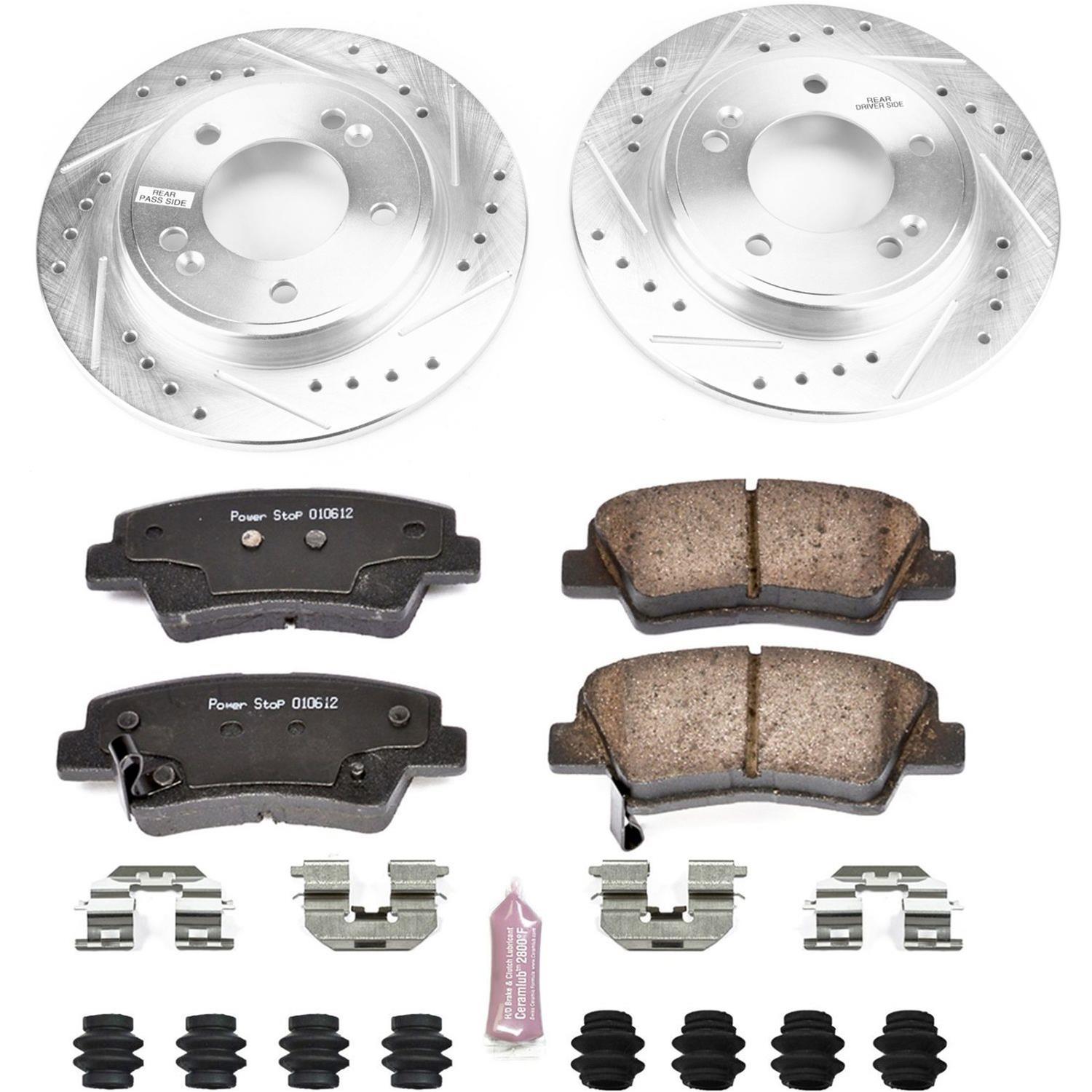 Power Stop 2017 Hyundai Ioniq Front & Rear Z23 Evolution Sport Brake Kit (1x psbK7904, 1x psbK7893) thumbnail 8