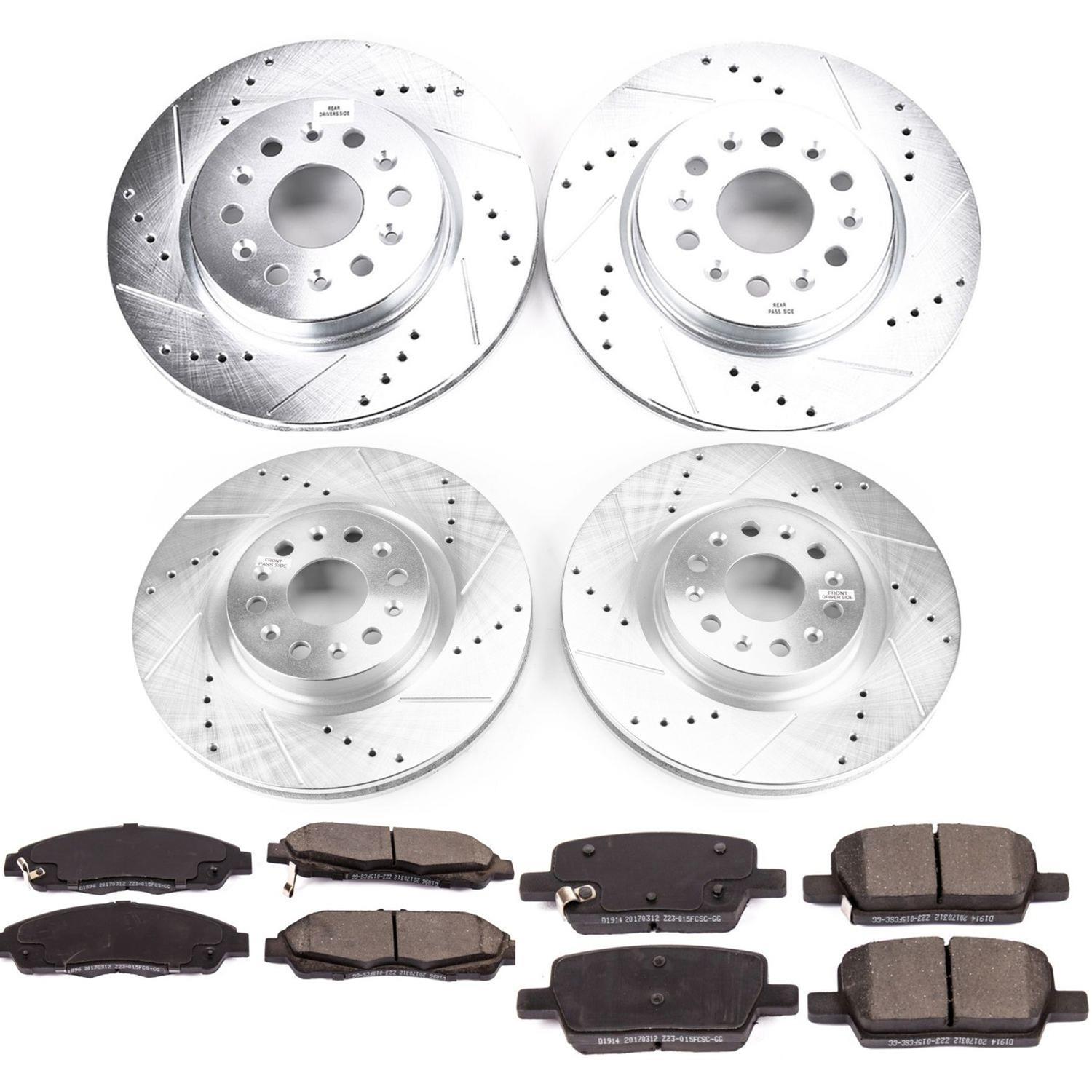 Power Stop 17-18 Cadillac XT5 Front & Rear Z23 Evolution Sport Brake Kit (1x psbK7411, 1x psbK7883) thumbnail 8