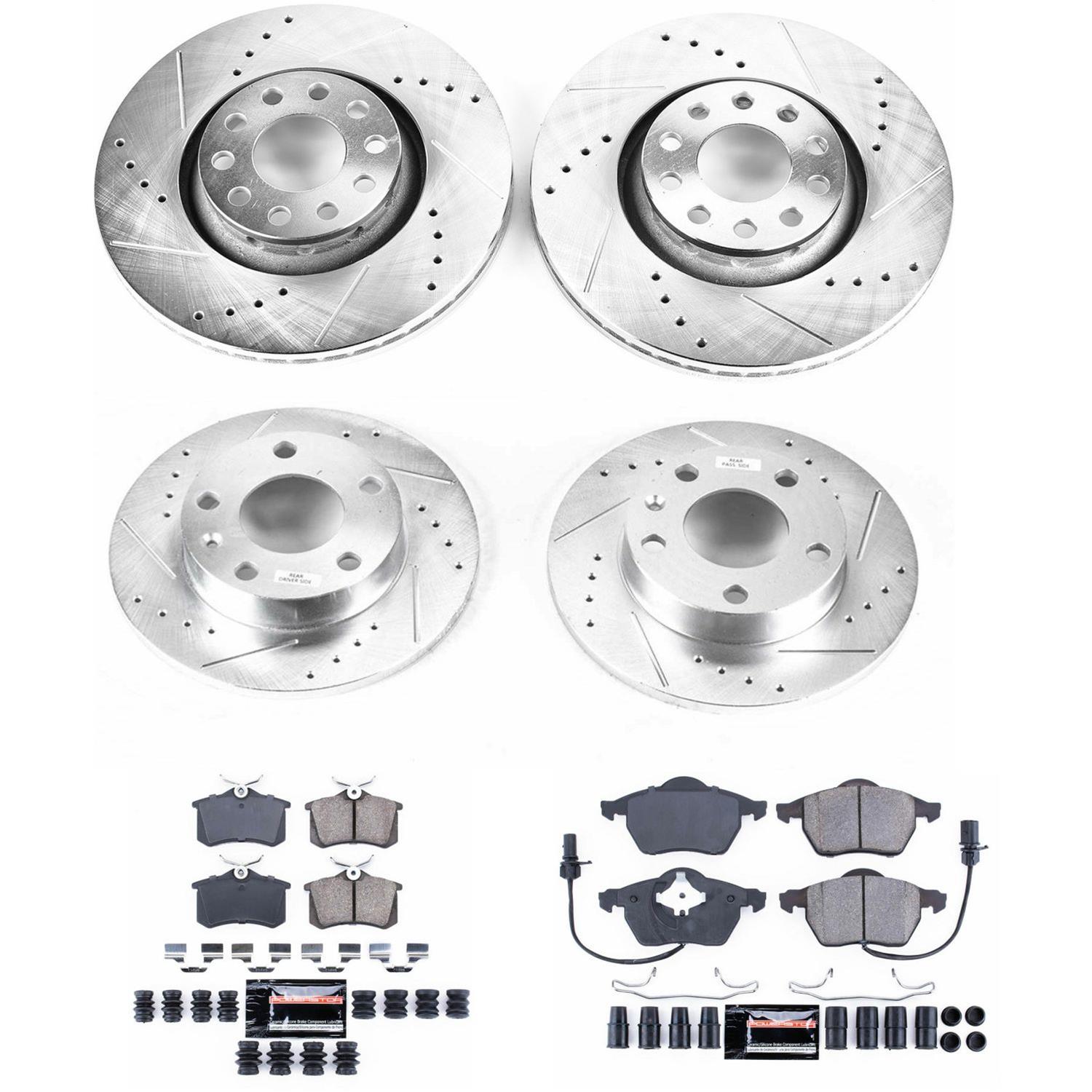 Power Stop 04-05 Audi A4 Quattro Front & Rear Z23 Evolution Sport Brake Kit (1x psbK636, 1x psbK3129) thumbnail 2