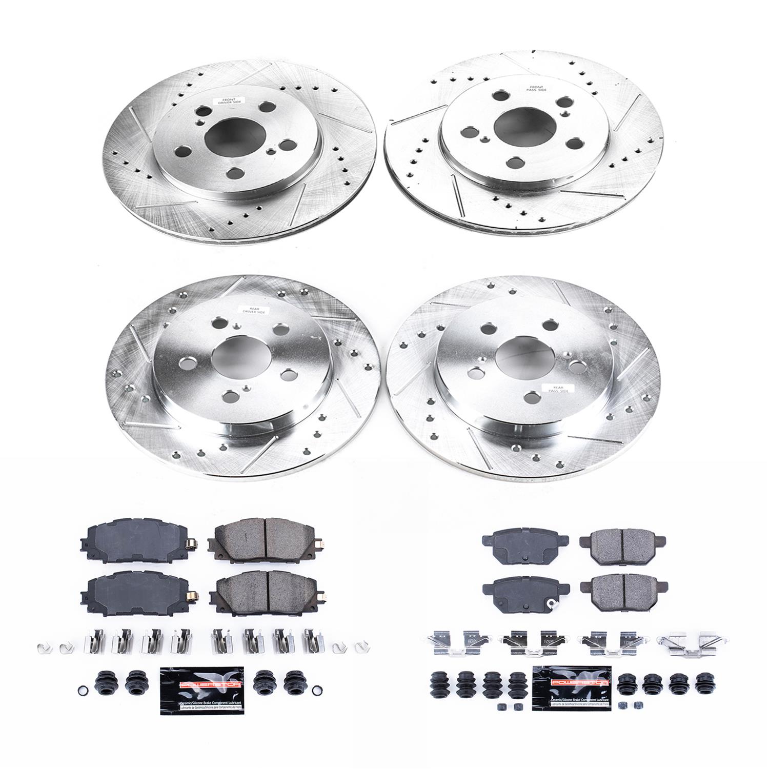 Power Stop 2018 Toyota Prius Prime Front & Rear Z23 Evolution Sport Brake Kit (1x psbK4736, 1x psbK7701) thumbnail 2