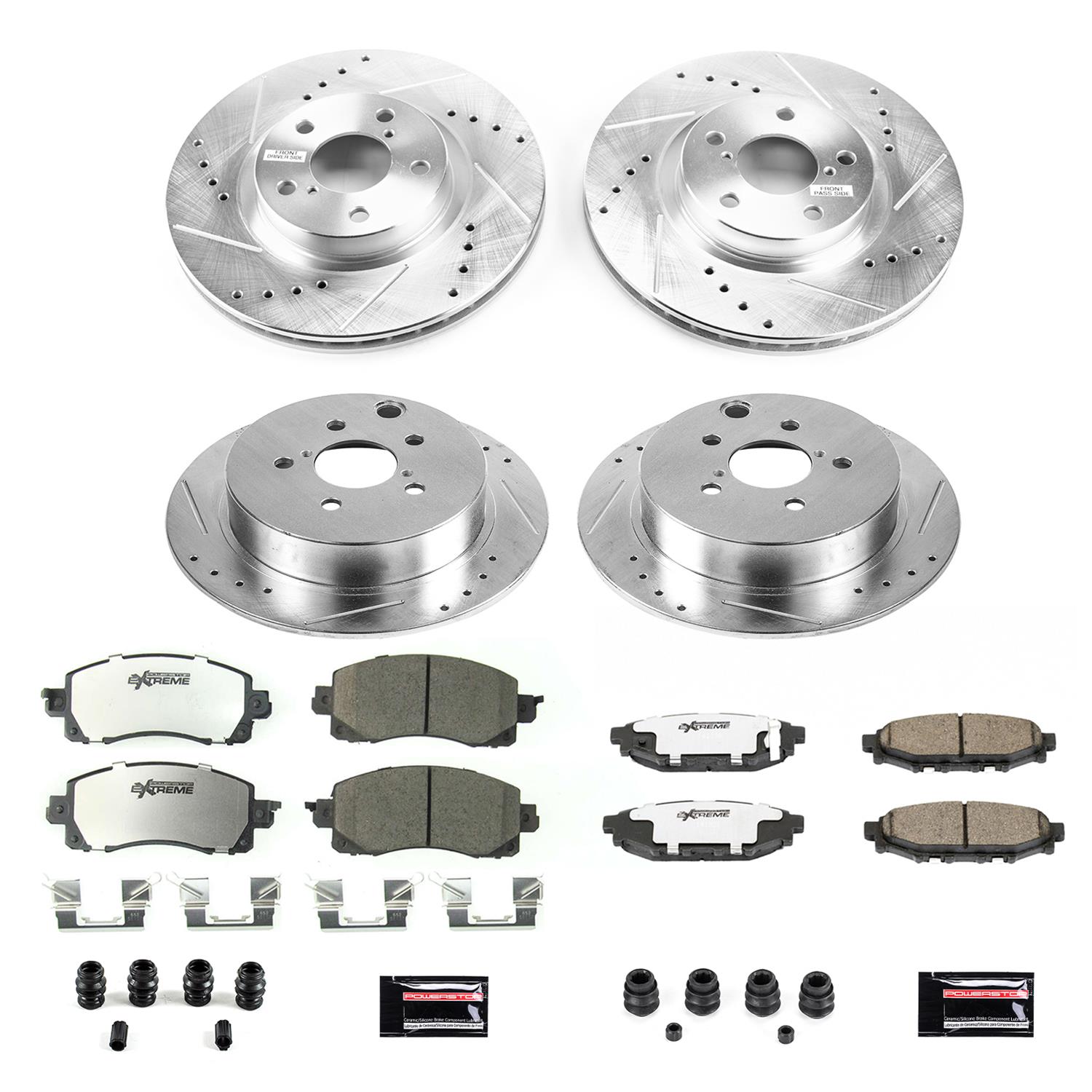 Power Stop 17-19 Subaru Impreza Front & Rear Z26 Street Warrior Brake Kit (1x psbK6107-26, 1x psbK7891-26) thumbnail 4