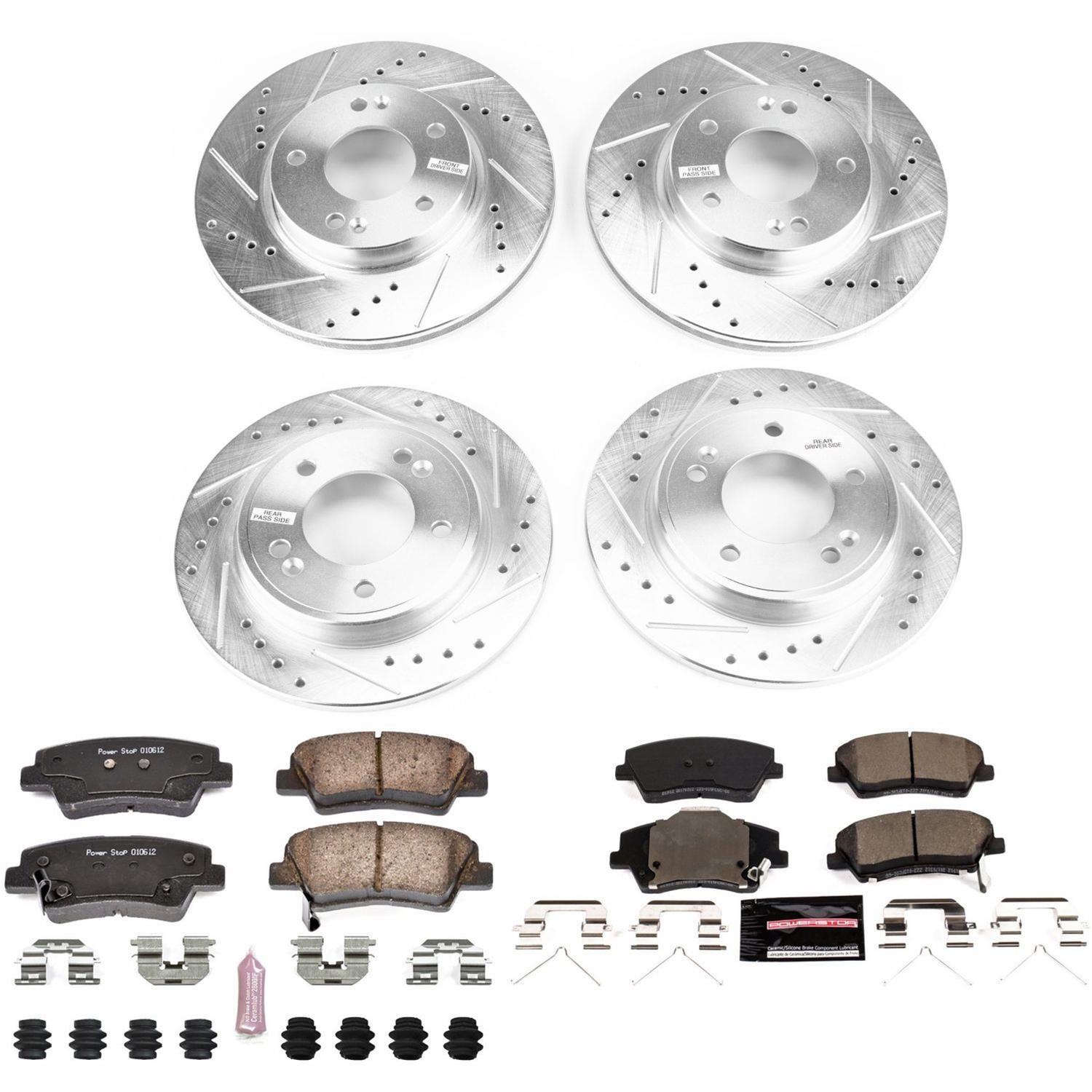 Power Stop 2017 Hyundai Ioniq Front & Rear Z23 Evolution Sport Brake Kit (1x psbK7904, 1x psbK7893) thumbnail 9