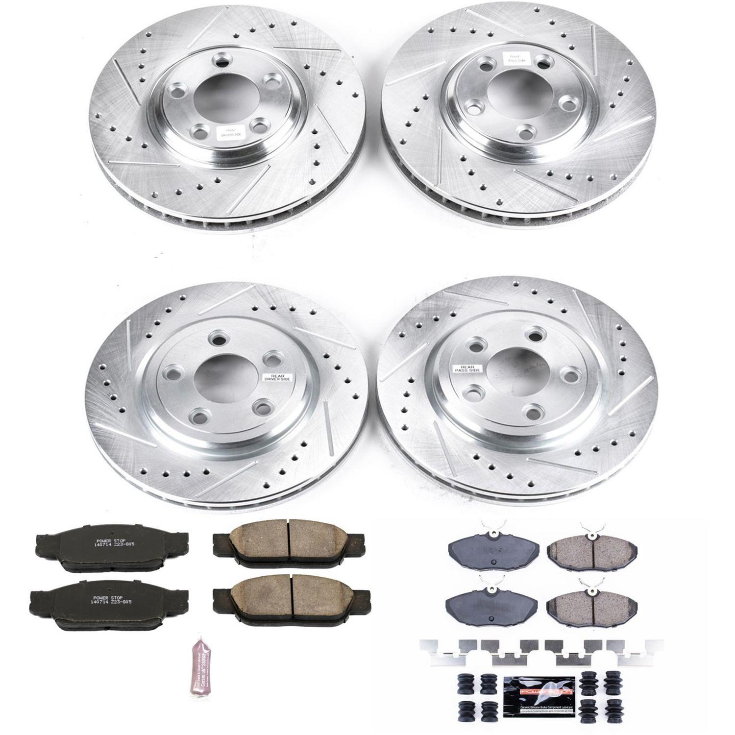 Power Stop 00-06 Lincoln LS Front & Rear Z23 Evolution Sport Brake Kit (1x psbK1361, 1x psbK1351) thumbnail 8