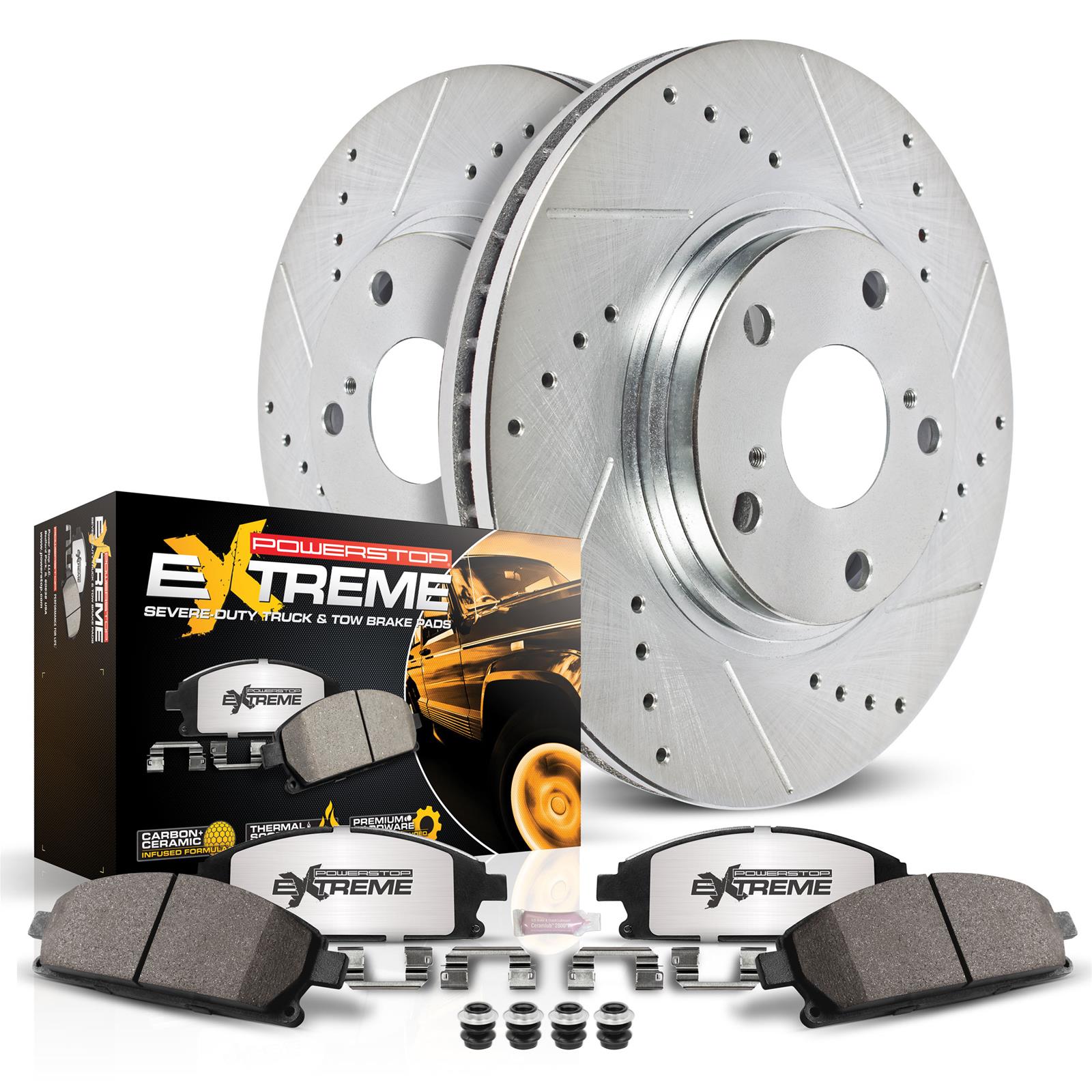 Powerstop. Powerstop z36 Drilled and Slotted Brake Rotors. Керамические колодки. Недорогие керамические колодки. Power stop z36.