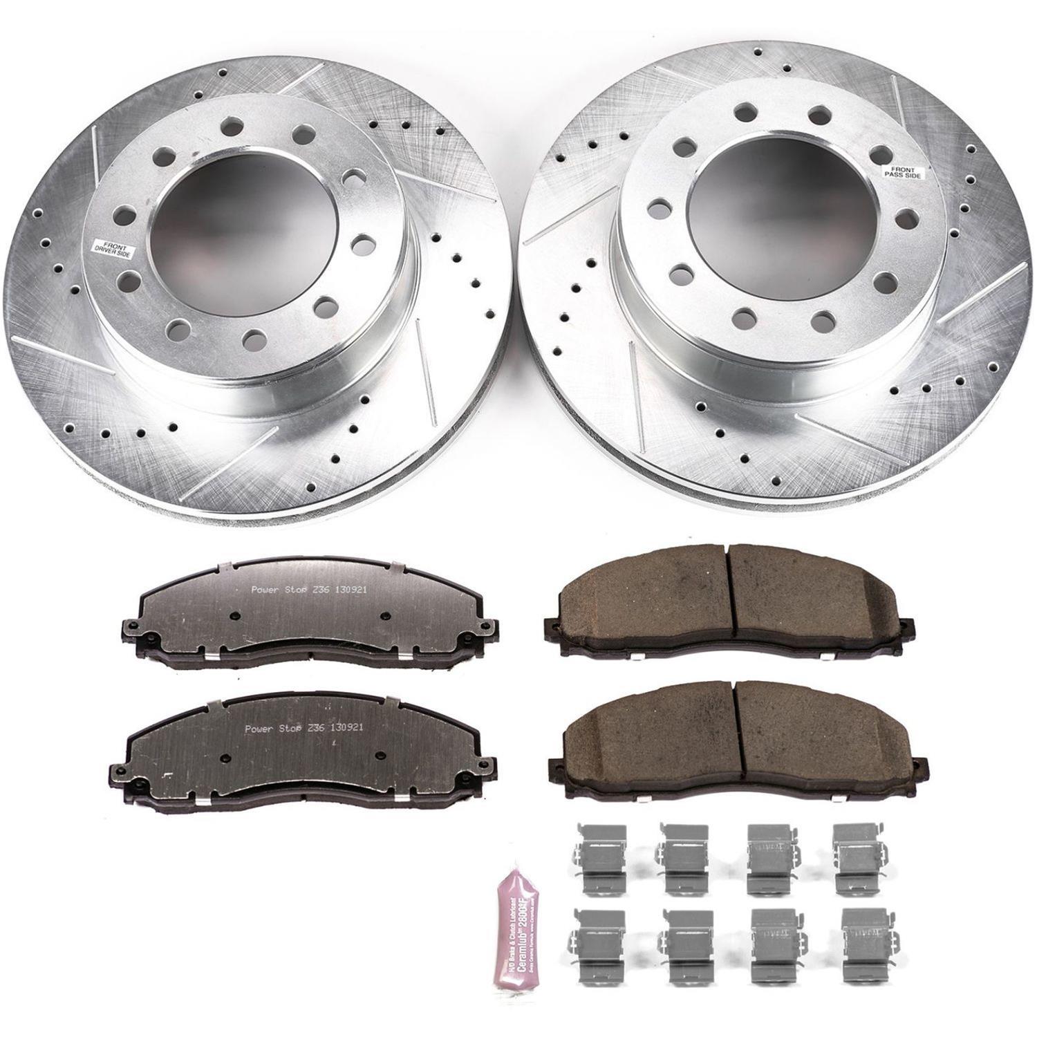 Power Stop 2016 Ford F-350 Super Duty Front Z36 Truck & Tow Brake Kit (1x psbZ36-1680, 1x psbAR85113XL, 1x psbAR85113XR, 1x psbPBK067) thumbnail 3
