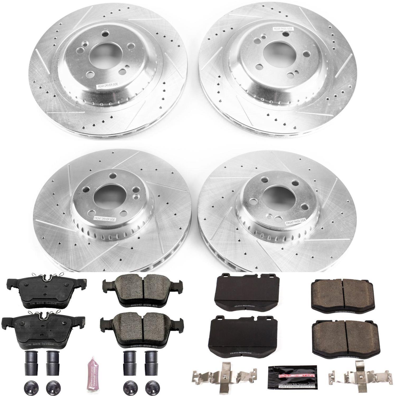 Power Stop 2018 Mercedes-Benz C350e Front & Rear Z23 Evolution Sport Brake Kit (1x psbK8047, 1x psbK7969) thumbnail 8