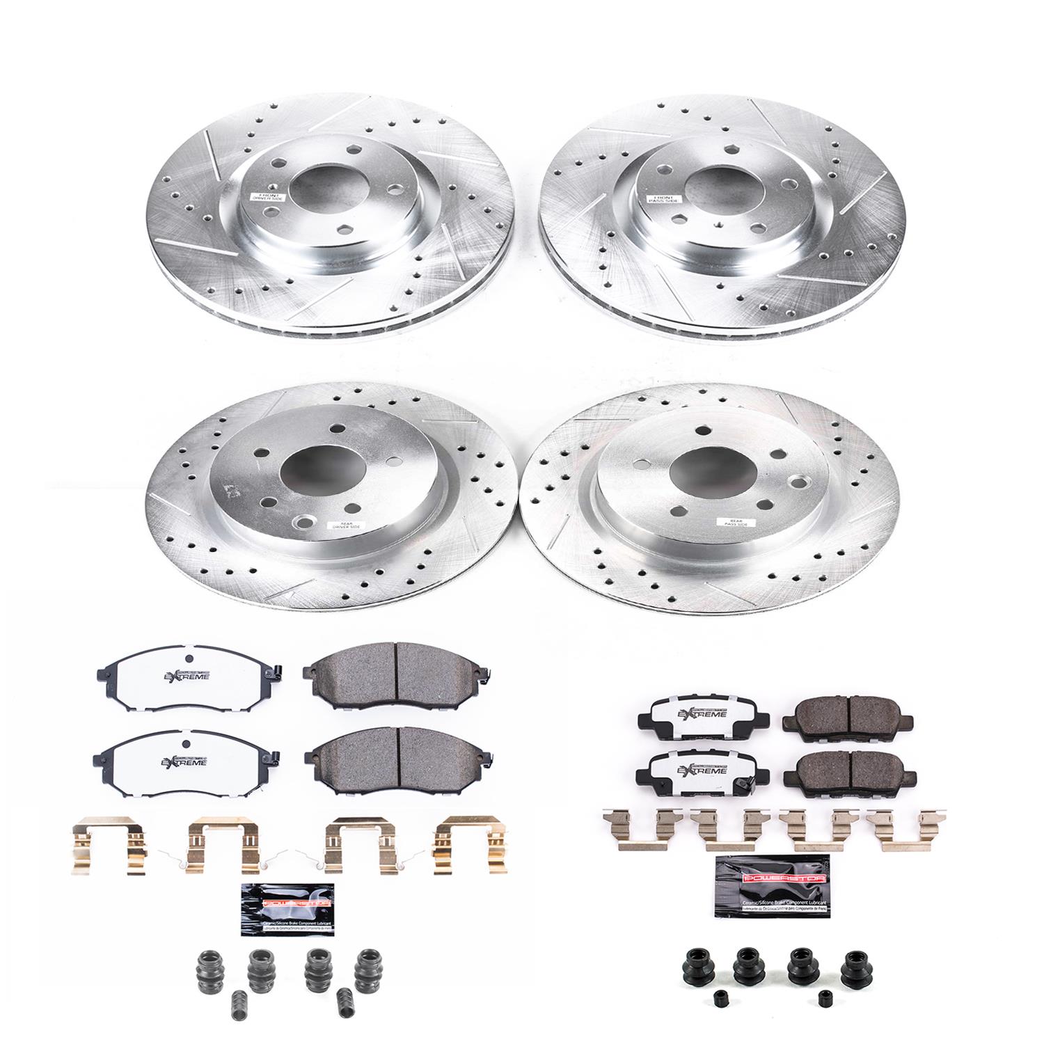 Power Stop 18-19 Nissan 370Z Front & Rear Z26 Street Warrior Brake Kit (1x psbK112-26, 1x psbK8062-26) thumbnail 5