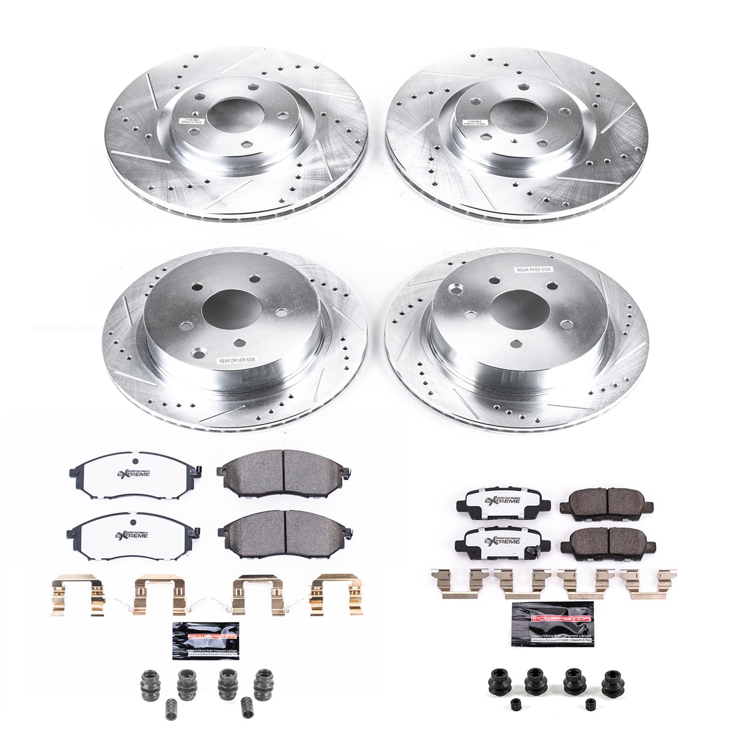 Power Stop 18-19 Infiniti Q70 Front & Rear Z26 Street Warrior Brake Kit (1x psbK8021-26, 1x psbK112-26) thumbnail 4