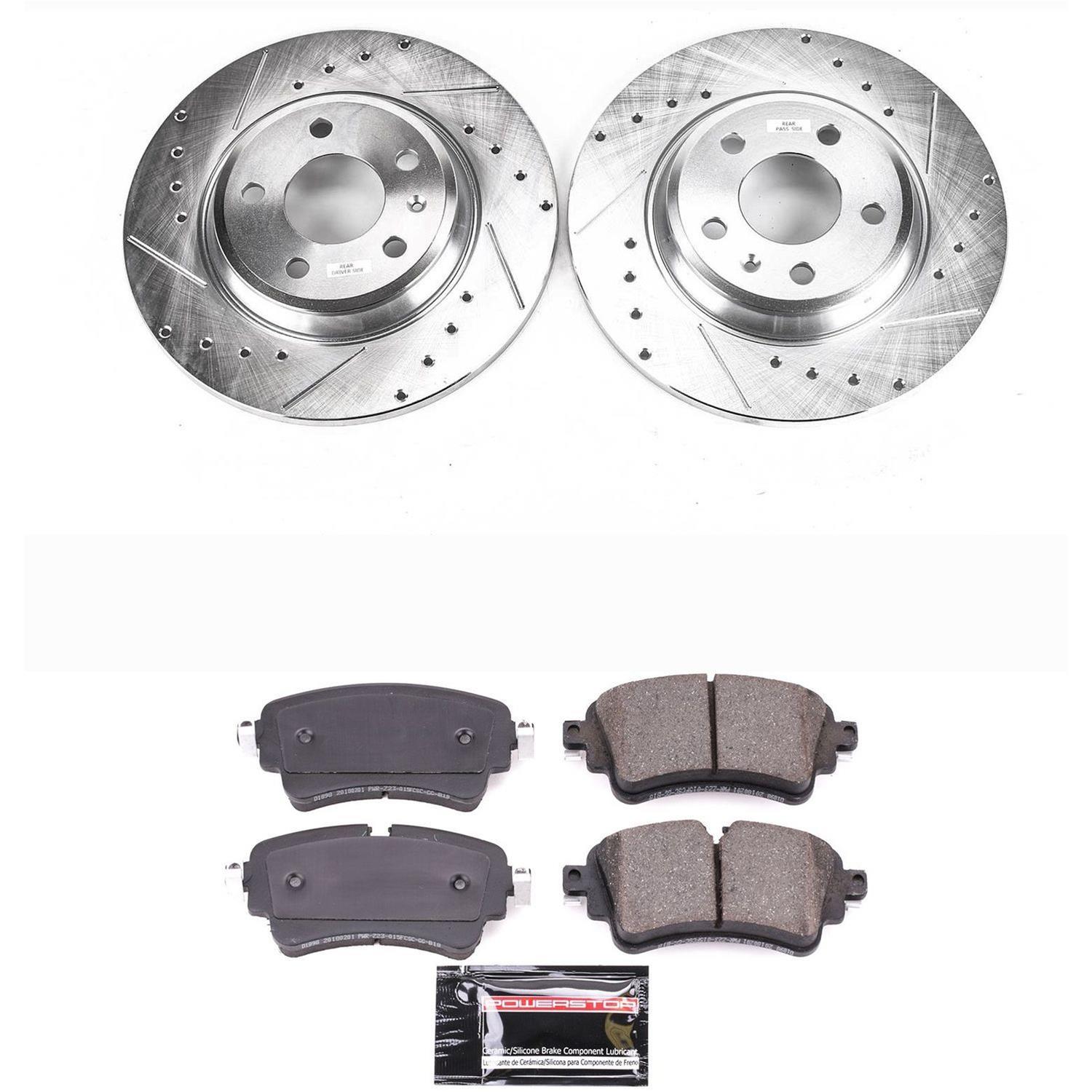 Power Stop 2019 Audi A4 Front & Rear Z23 Evolution Sport Brake Kit (1x psbK8091, 1x psbK7860) thumbnail 8