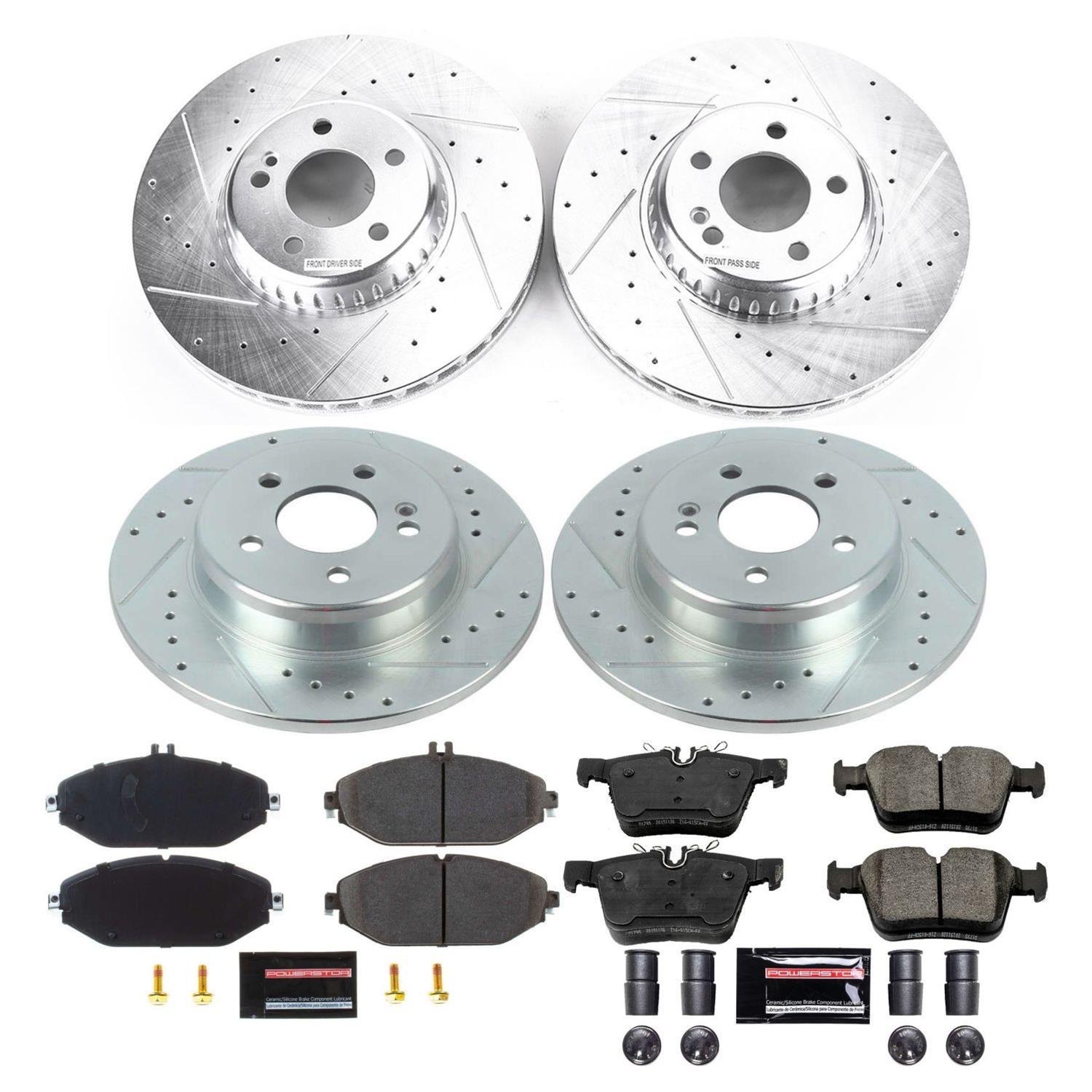Power Stop 17-18 Mercedes-Benz C300 Front & Rear Z23 Evolution Sport Brake Kit (1x psbK7963, 1x psbK8152) thumbnail 9