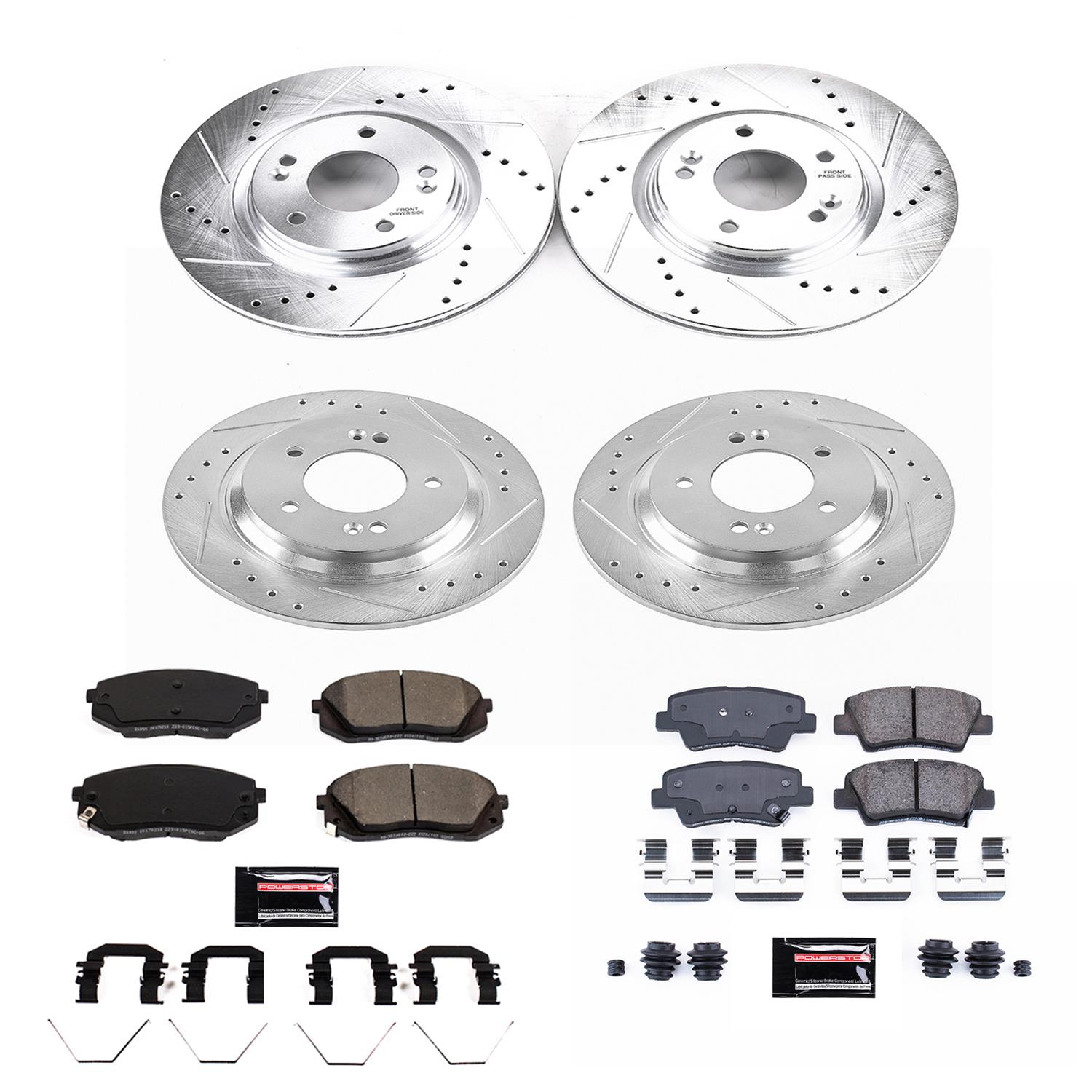 Power Stop 18-19 Hyundai Elantra GT Front & Rear Z23 Evolution Sport Brake Kit (1x psbK6985, 1x psbK8011) thumbnail 8