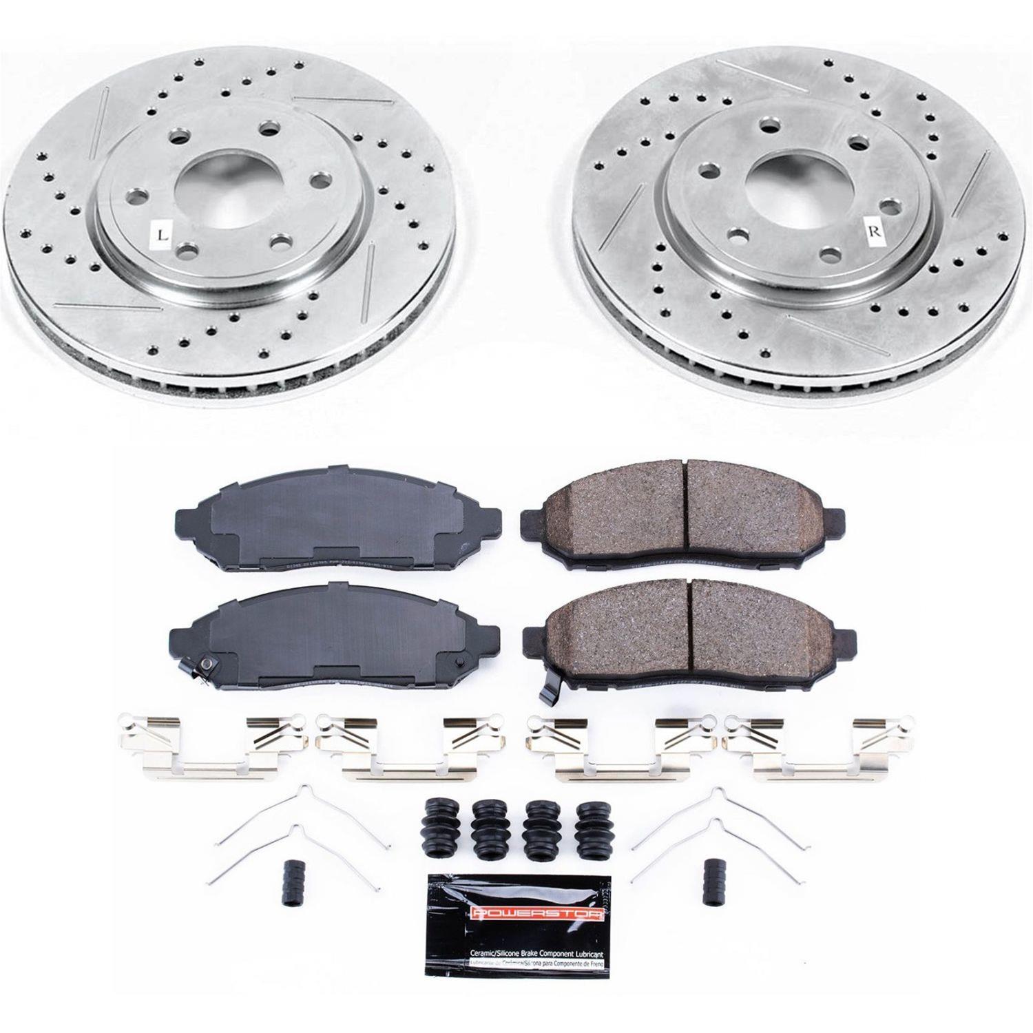 Power Stop 2019 Nissan Frontier Front Z23 Evolution Sport Brake Kit w/Calipers (1x psbK8324, 1x psbS3122) thumbnail 9