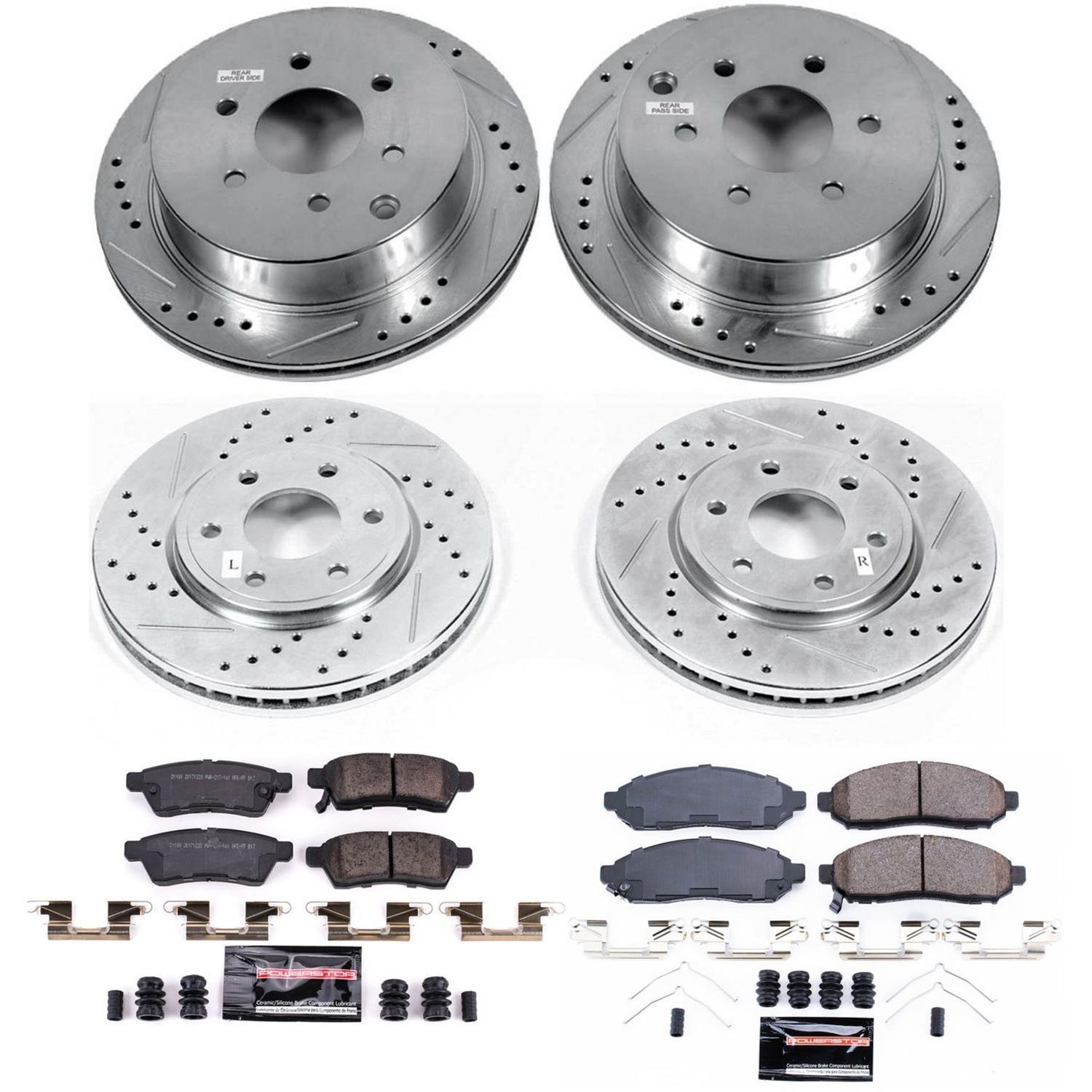 Power Stop 2019 Nissan Frontier Front & Rear Z23 Evolution Sport Brake Kit (1x psbK4621, 1x psbK8324) thumbnail 8