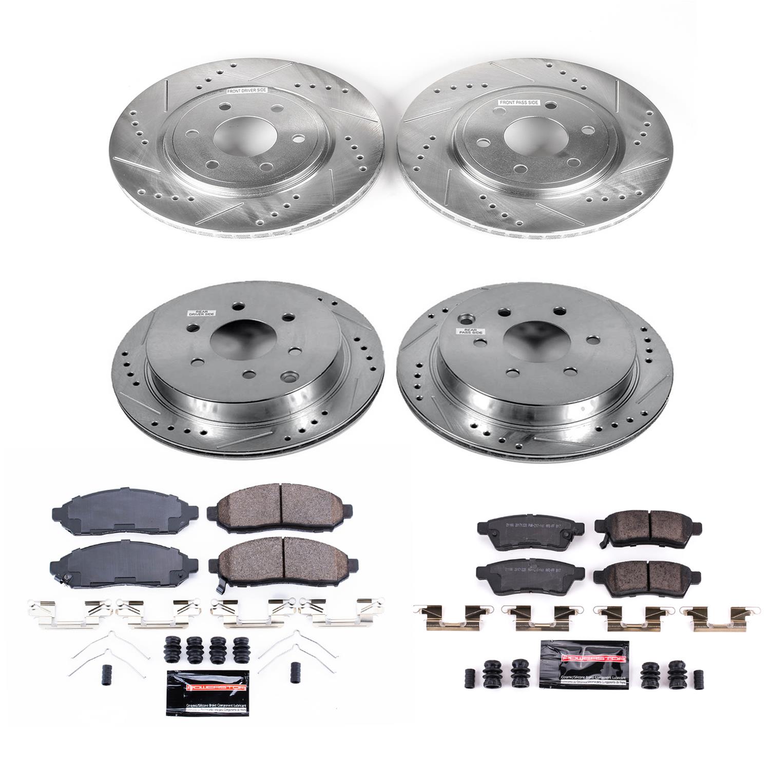 Power Stop 2019 Nissan Frontier Front & Rear Z23 Evolution Sport Brake Kit (1x psbK8325, 1x psbK4621) thumbnail 3