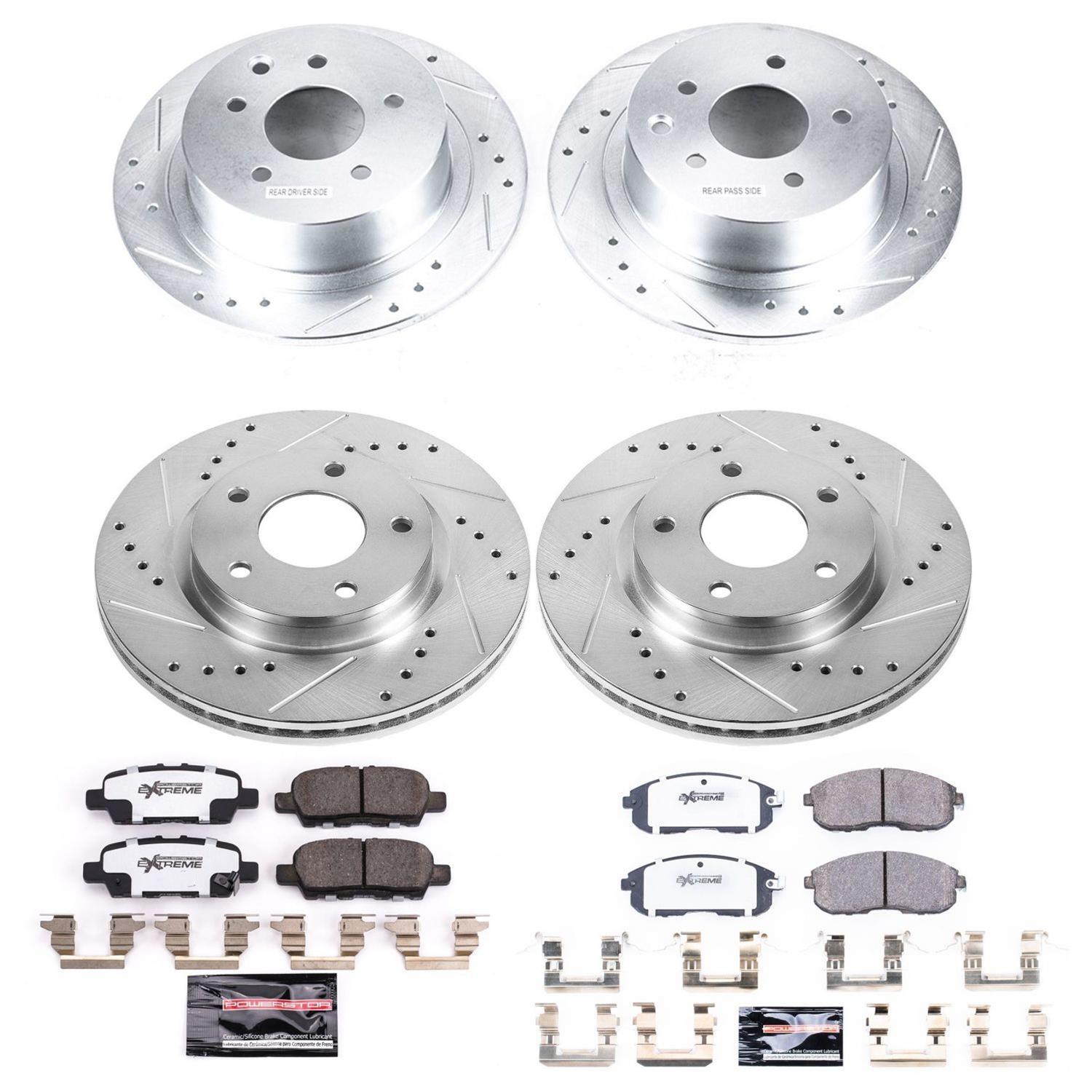 Power Stop 2019 Nissan Sentra Front & Rear Z26 Street Warrior Brake Kit (1x psbK6961-26, 1x psbK8335-26) thumbnail 4