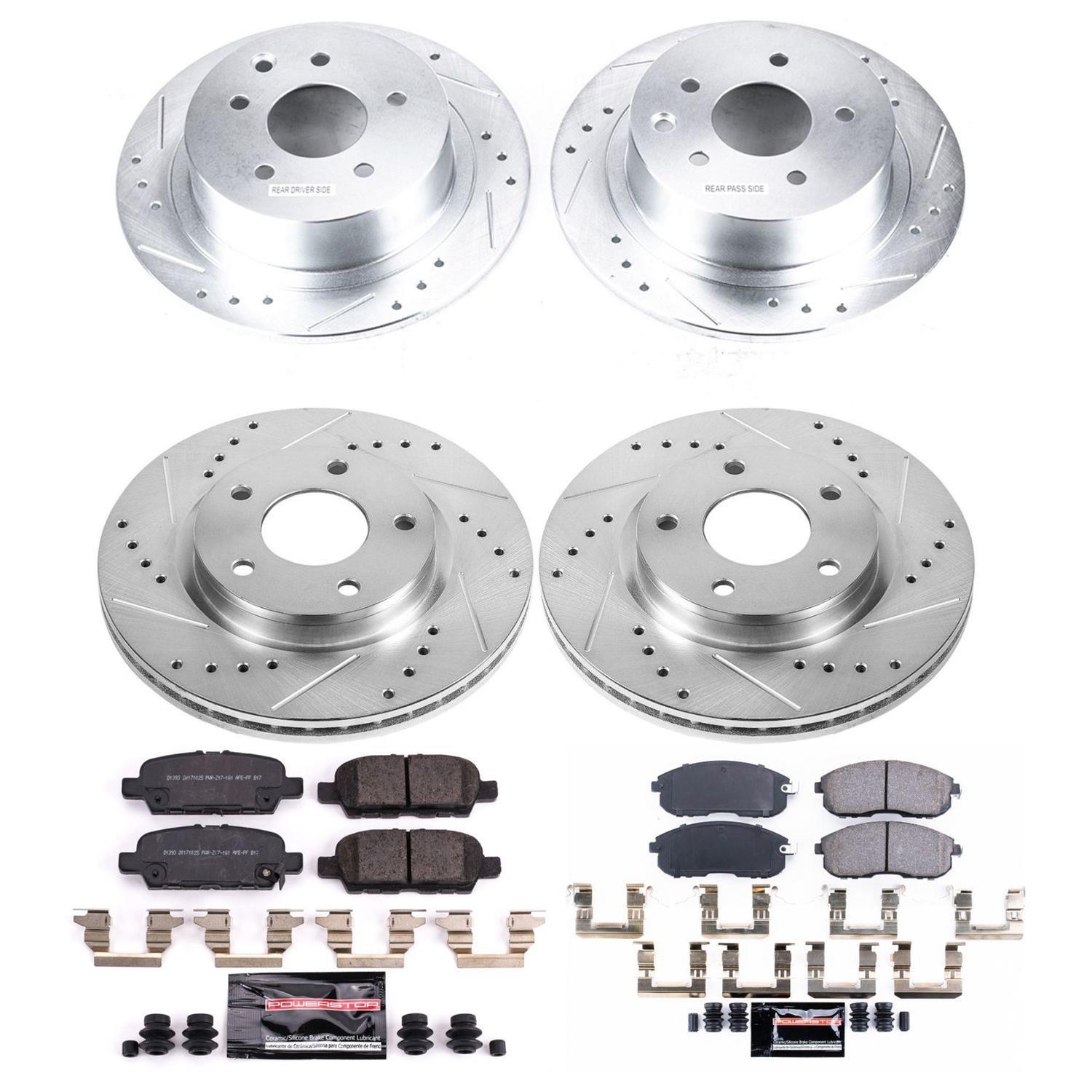 Power Stop 2019 Nissan Sentra Front & Rear Z23 Evolution Sport Brake Kit (1x psbK8335, 1x psbK6961) thumbnail 9