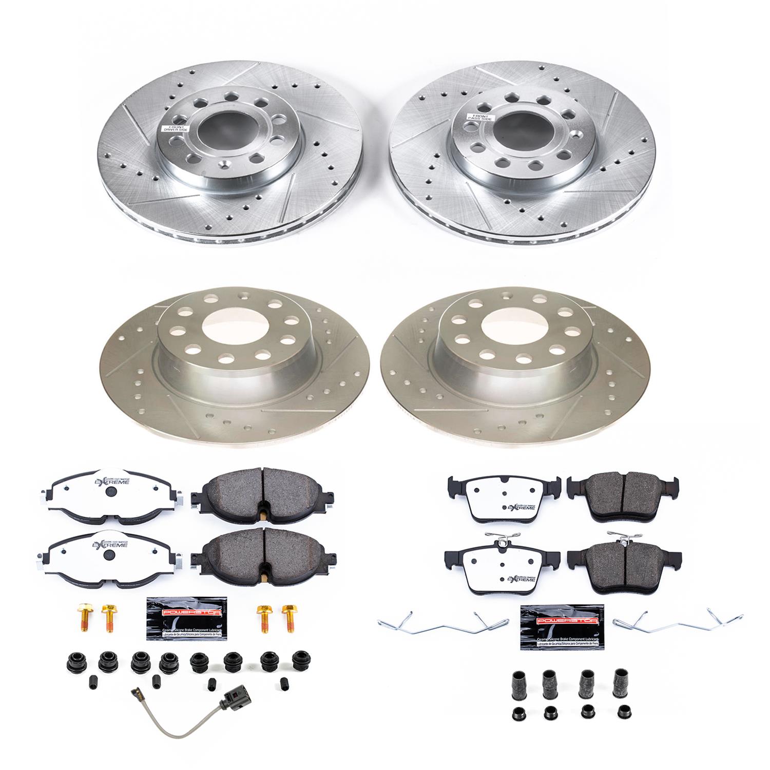 Power Stop 2019 Volkswagen Jetta Front & Rear Z26 Street Warrior Brake Kit (1x psbK7080-26, 1x psbK8337-26) thumbnail 3