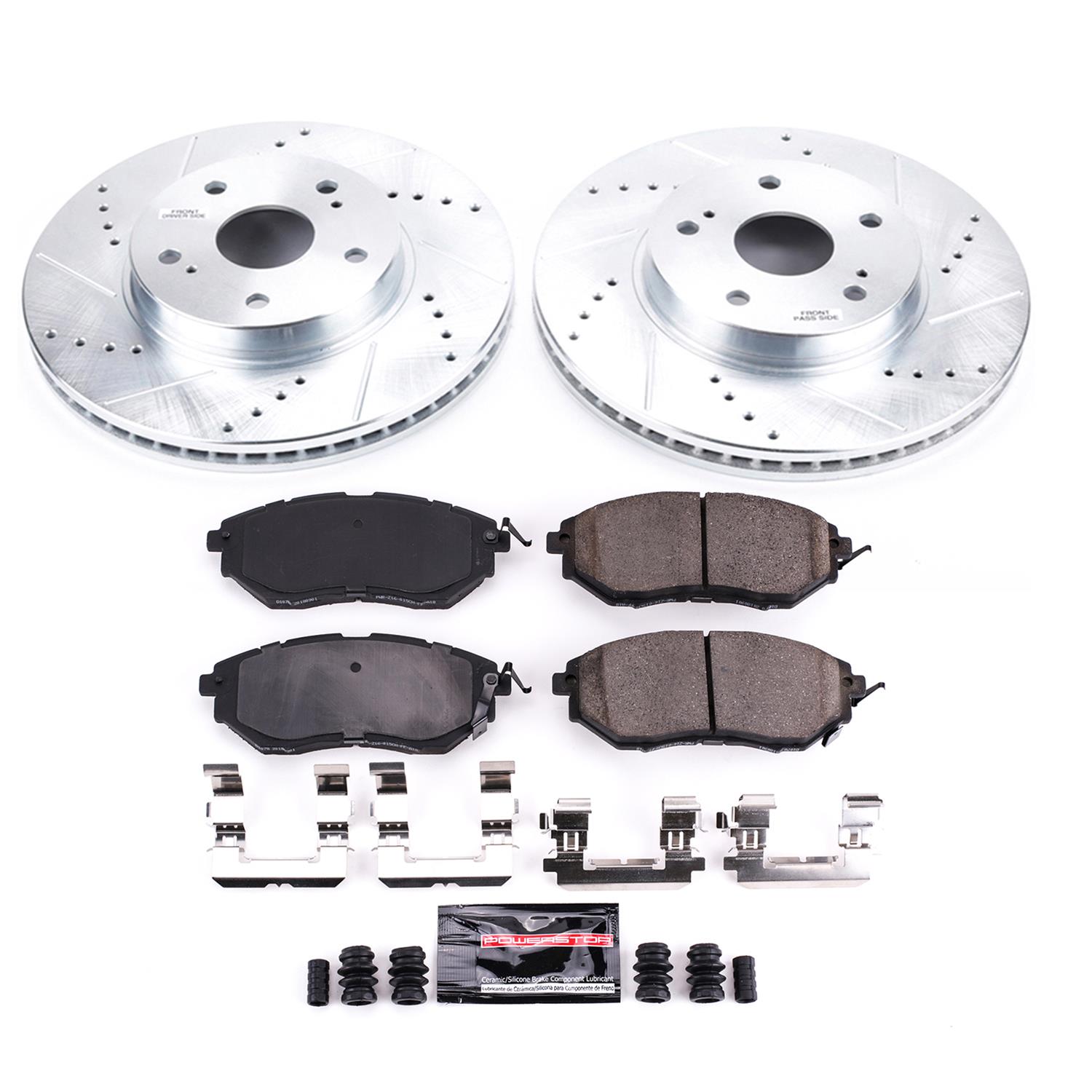 Power Stop 2015 Subaru Legacy Front & Rear Z23 Evolution Sport Brake Kit (1x psbK7039, 1x psbK8404) thumbnail 3