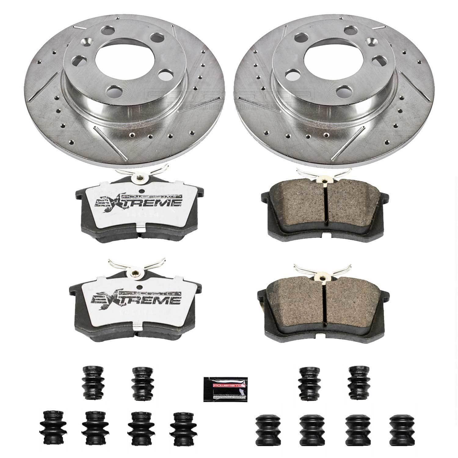 Power Stop 99-06 Audi TT Front & Rear Z26 Street Warrior Brake Kit (1x psbK848-26, 1x psbK914-26) thumbnail 4