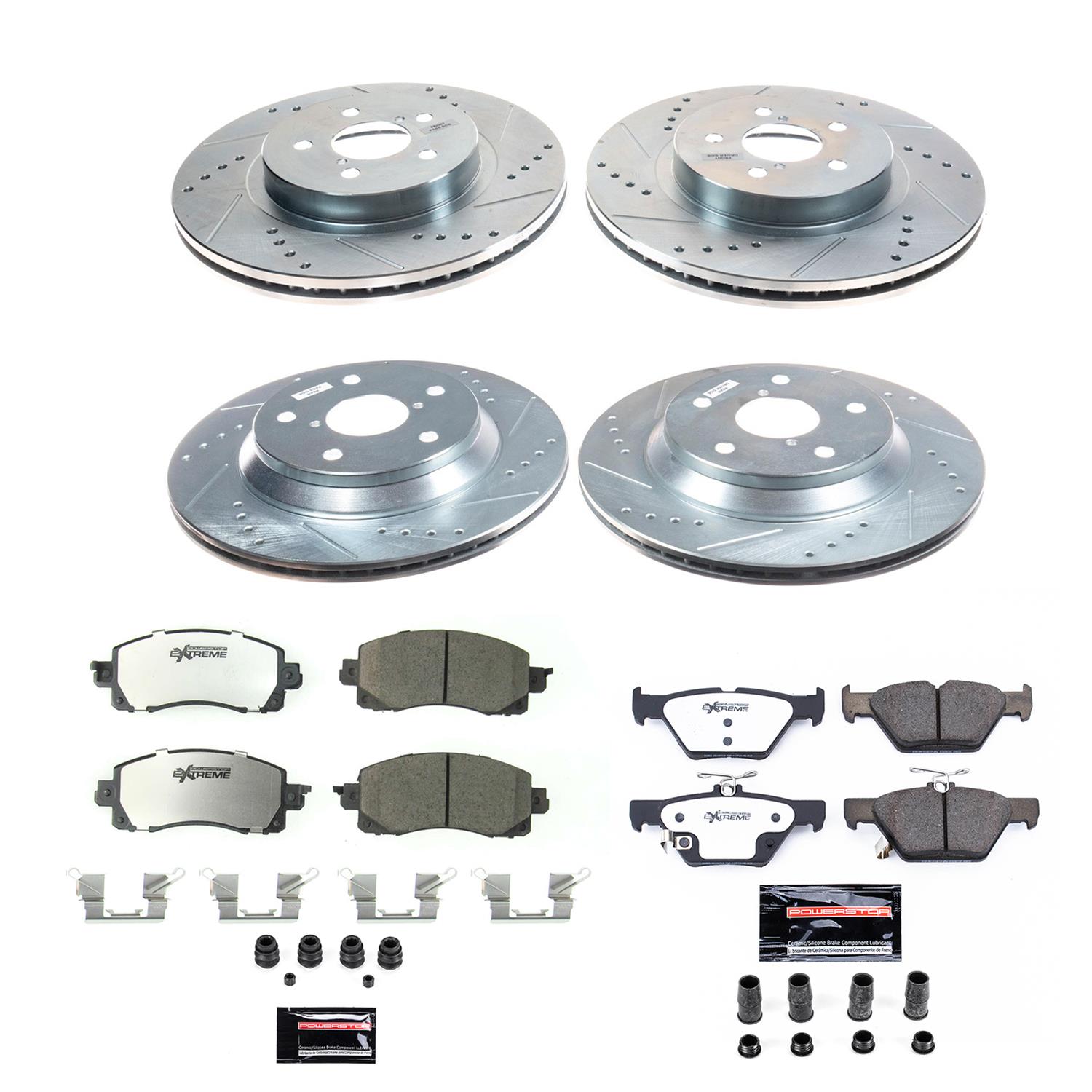 Power Stop 19-21 Subaru Forester Front & Rear Z26 Street Warrior Brake Kit (1x psbK8495-26, 1x psbK8480-26) thumbnail 5