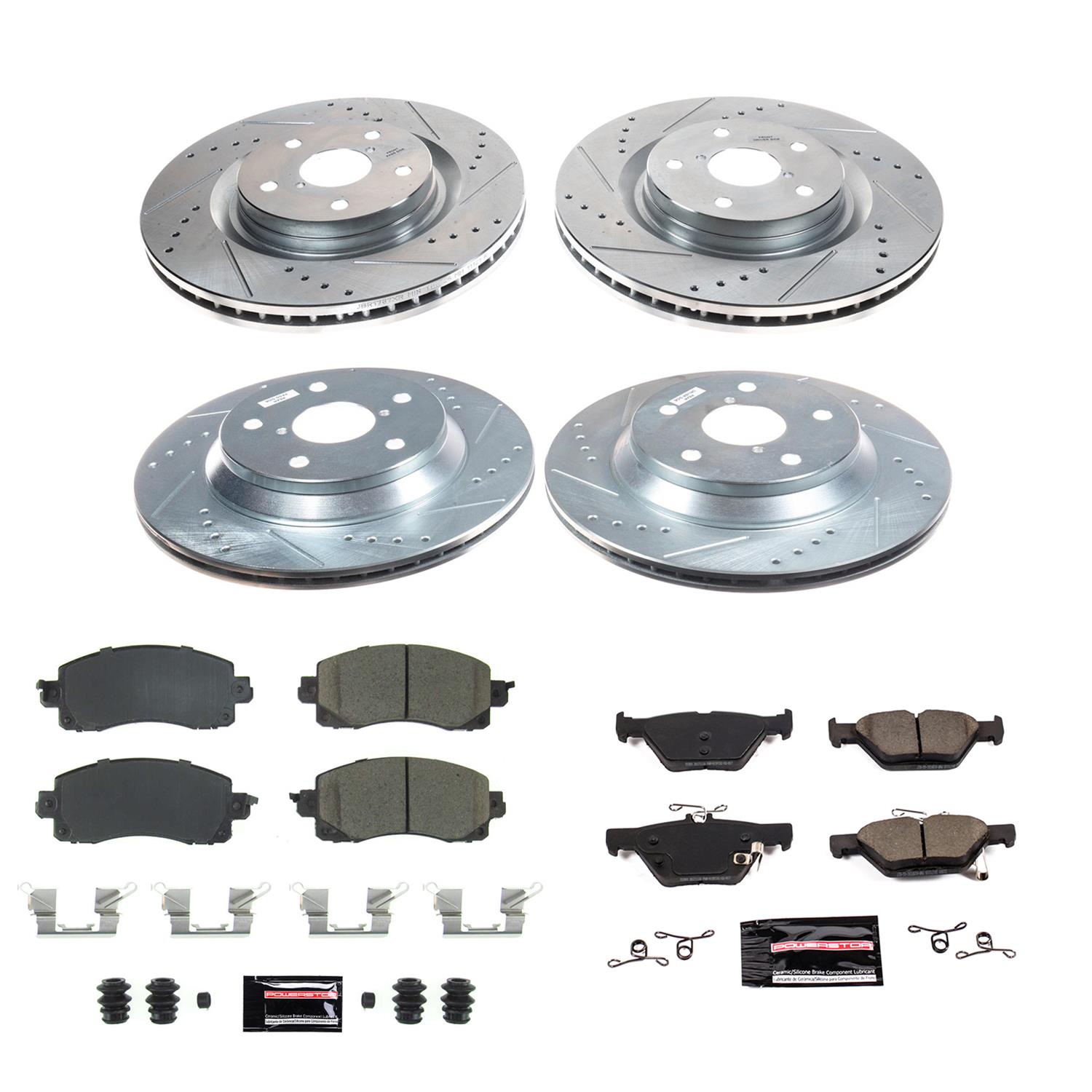 Power Stop 19-21 Subaru Forester Front & Rear Z23 Evolution Sport Brake Kit (1x psbK8495, 1x psbK8481) thumbnail 2
