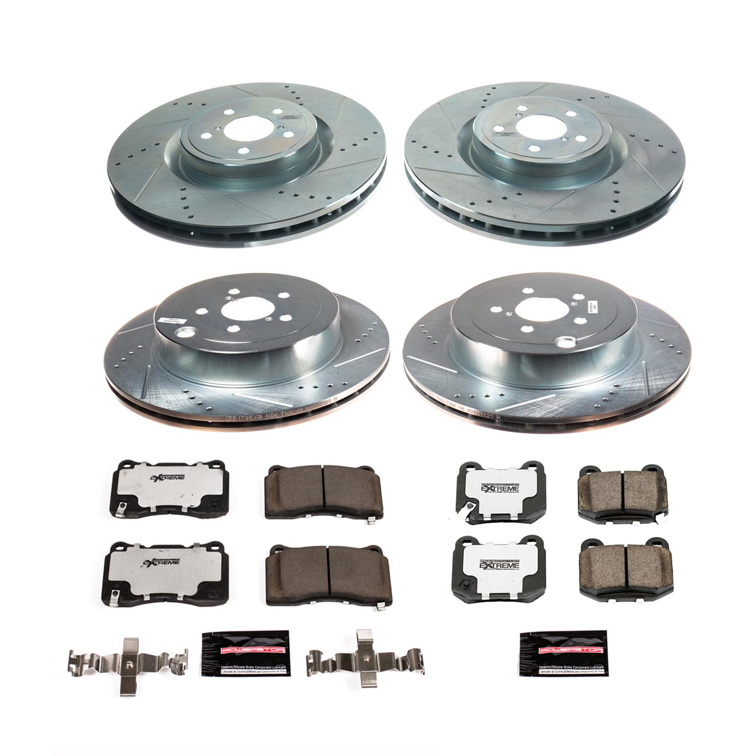 Power Stop 2020 Toyota 86 Front & Rear Z26 Street Warrior Brake Kit w/Calipers (1x psbK8494-26, 1x psbK8610-26) thumbnail 2