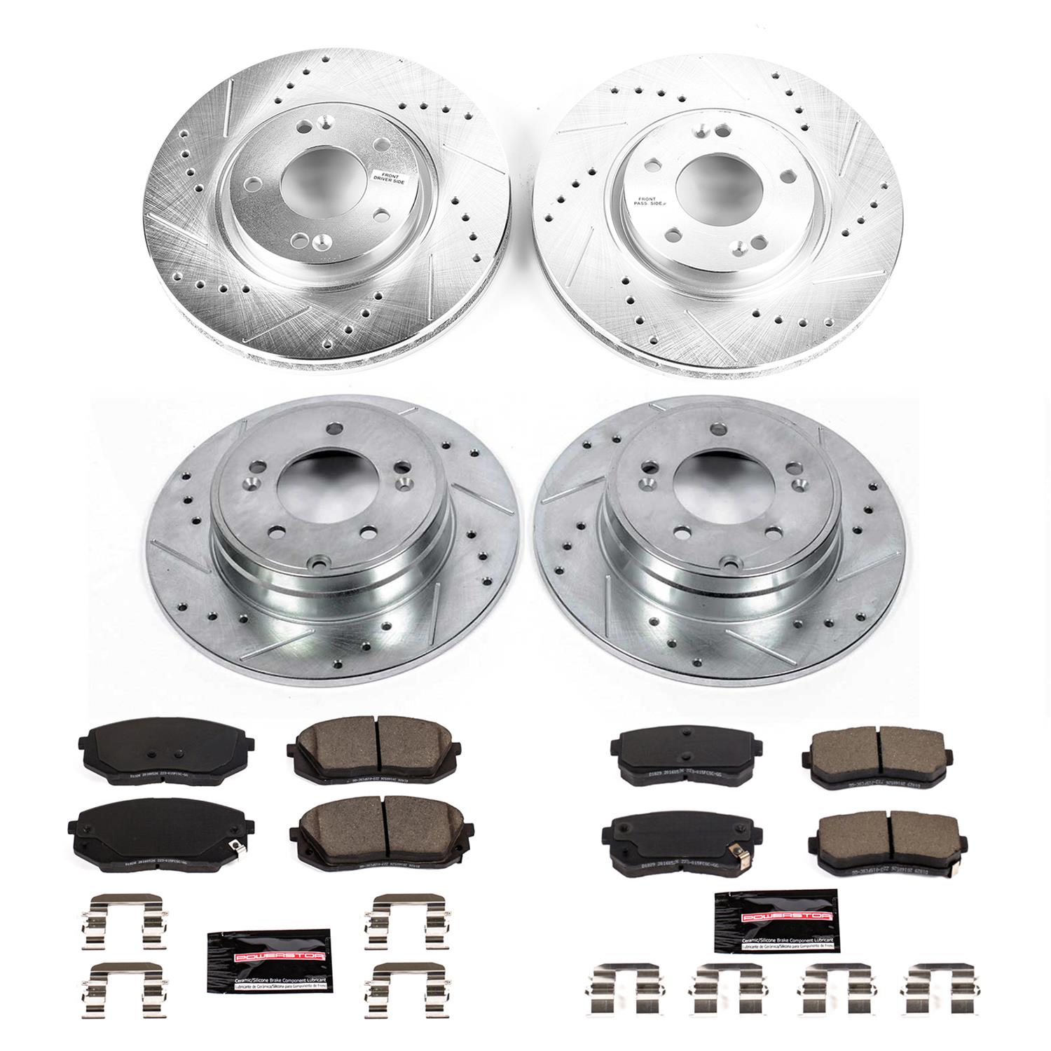 Power Stop 2017 Kia Optima Front & Rear Z23 Evolution Sport Brake Kit (1x psbK7505, 1x psbK8621) thumbnail 8