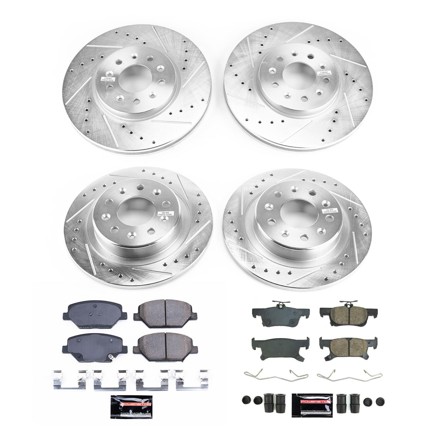 PowerStop Rear Z23 Evolution Sport Brake Kit with Calipers | 2015–2019 Cadillac Escalade (KC6562)