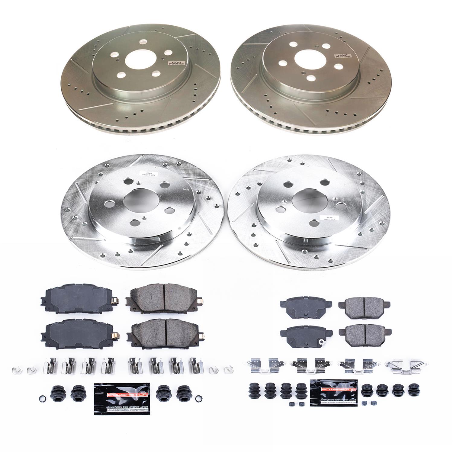 Power Stop 20-22 Toyota Prius Prime Front and Rear Z23 Evolution Brake Kit thumbnail 8