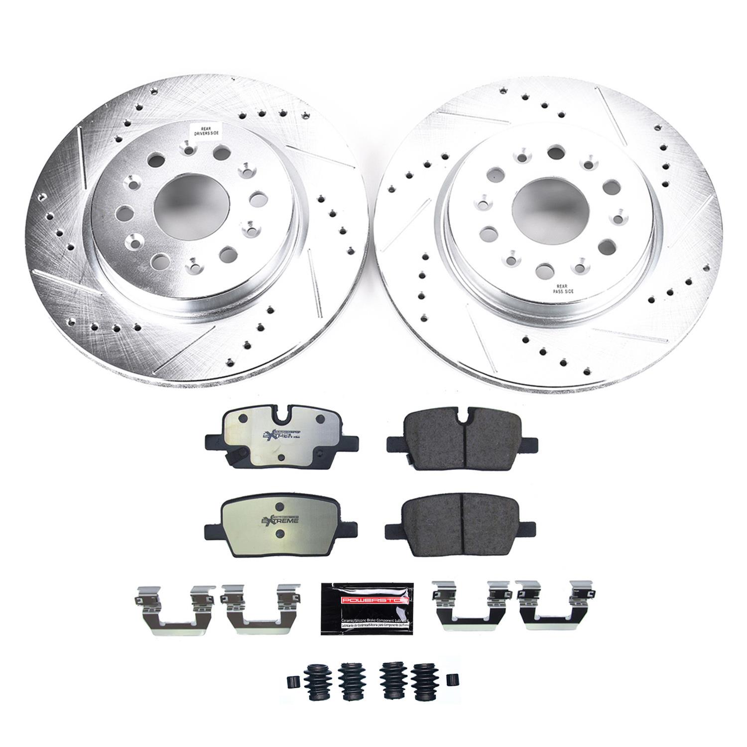 Power Stop 2021 GMC Acadia Front and Rear Z36 Truck & Tow Brake Kit (1x psbK8683-36, 1x psbK8739-36) thumbnail 5