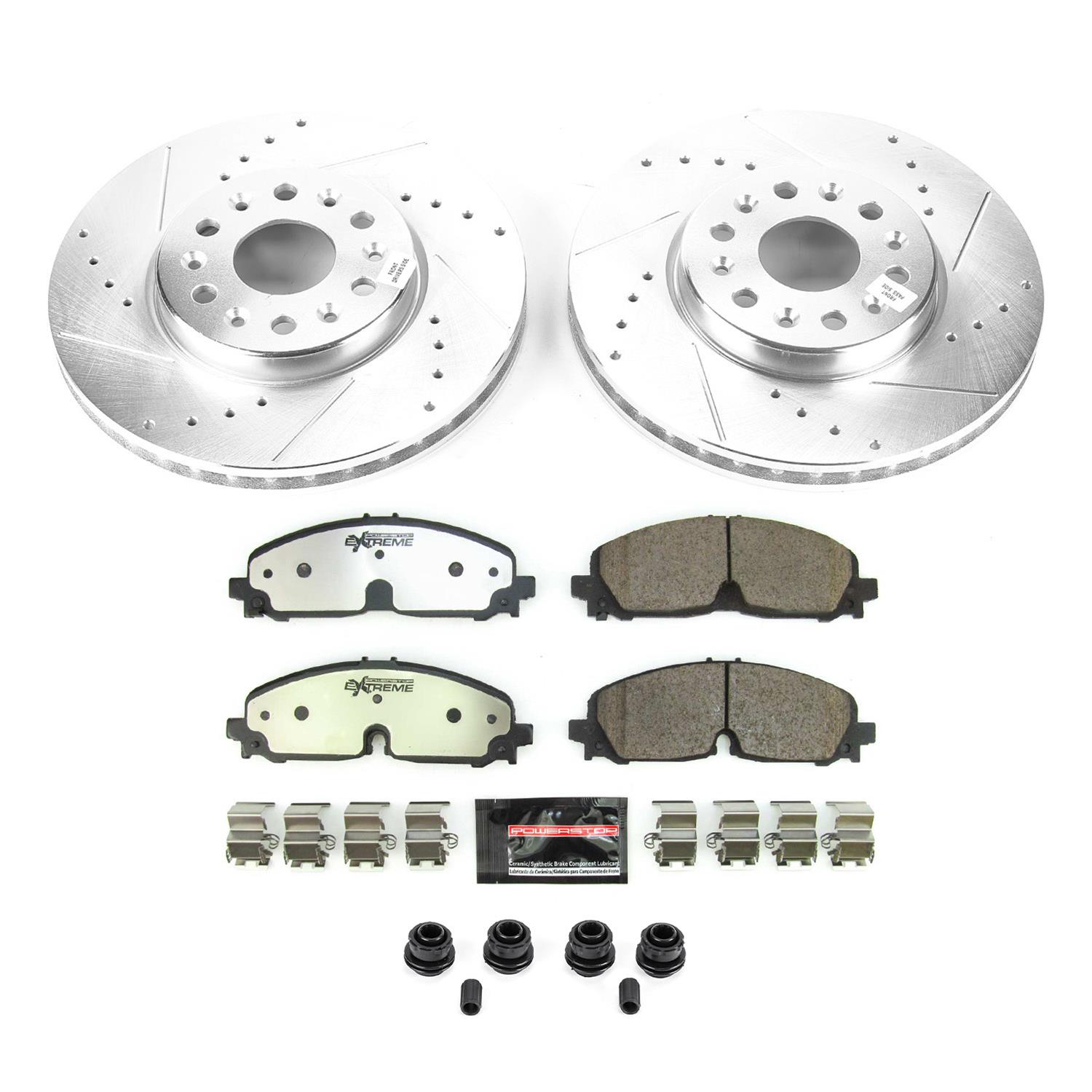 Power Stop 2021 GMC Acadia Front and Rear Z36 Truck & Tow Brake Kit (1x psbK8683-36, 1x psbK8739-36) thumbnail 4