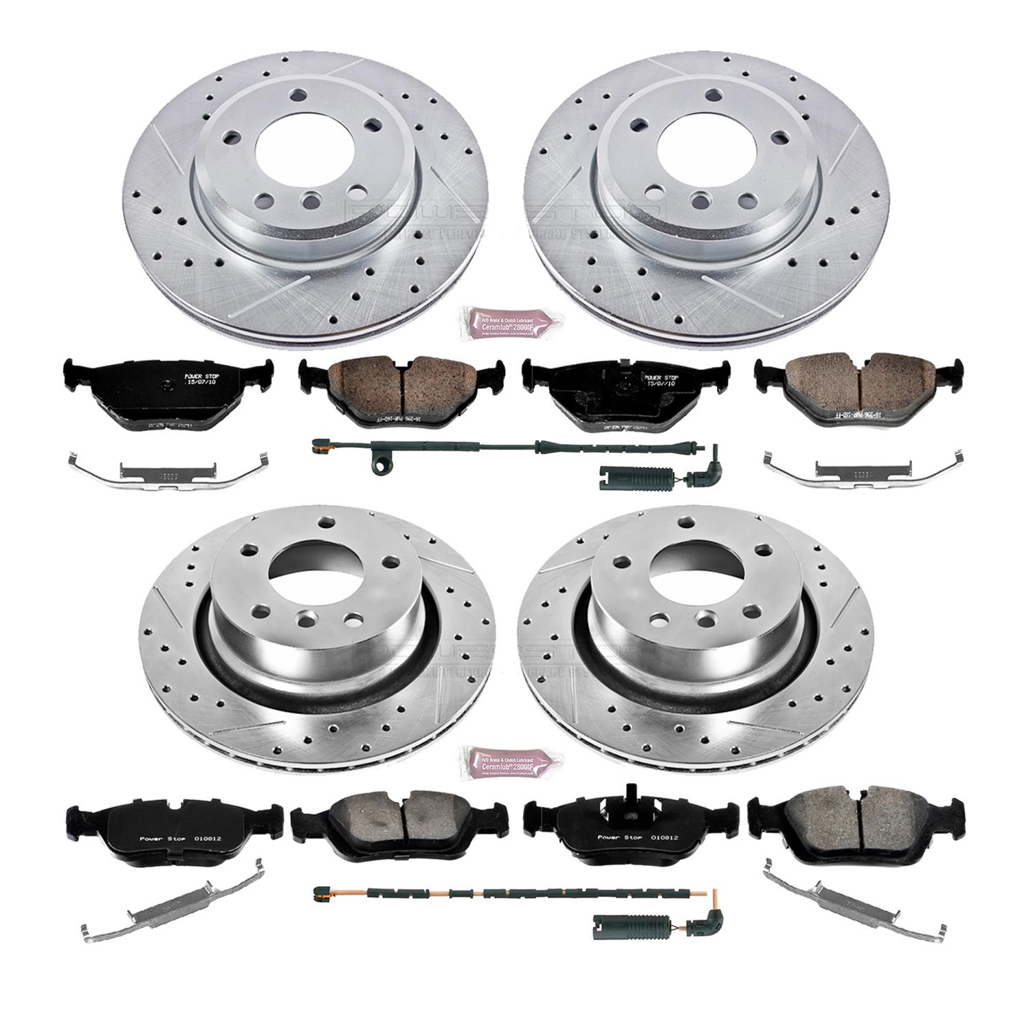 PowerStop Front Z23 Evolution Sport Brake Kit with Calipers | 1987–1989 BMW 735i (KC7331) main image 1