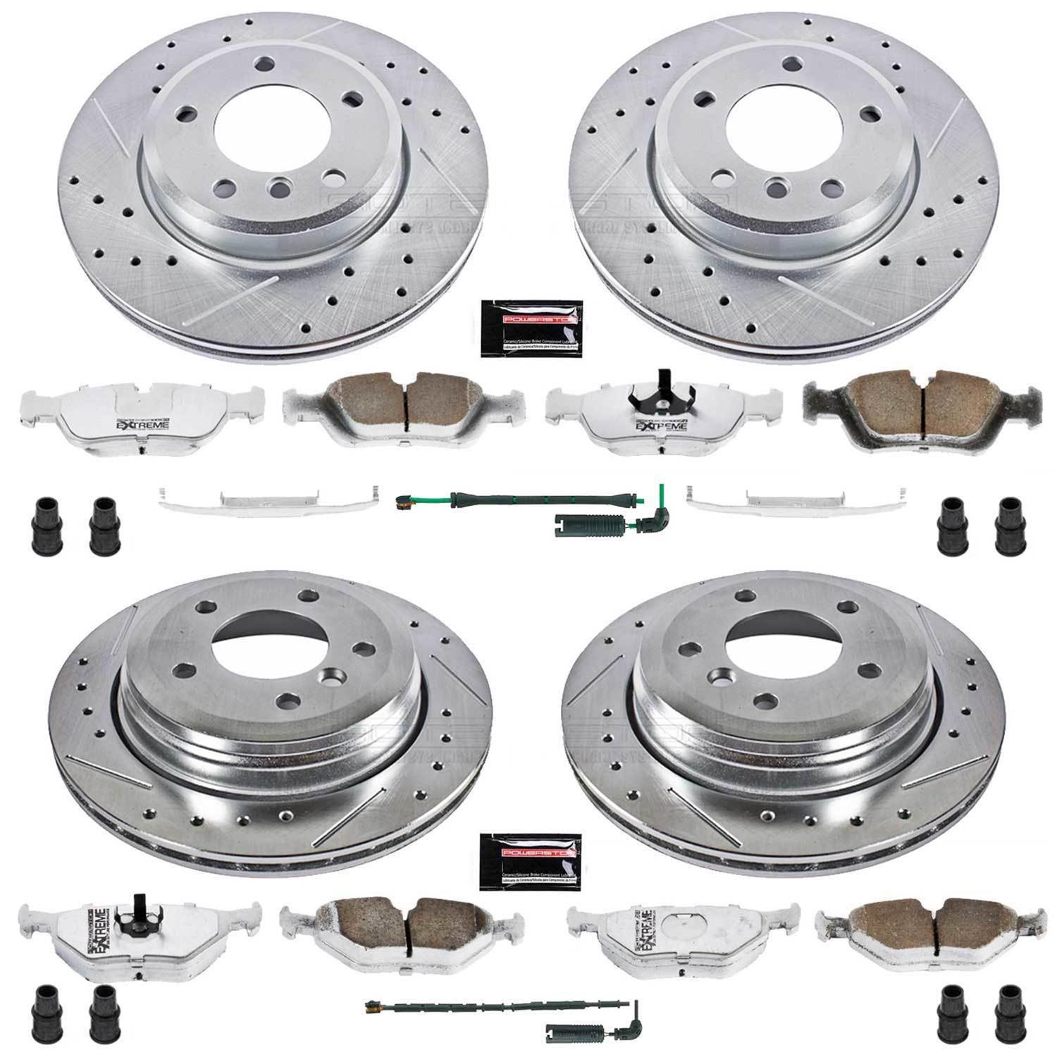 Power Stop 01-05 BMW 325xi Front & Rear Z26 Street Warrior Brake Kit (1x psbK2970-26, 1x psbK868-26) thumbnail 4
