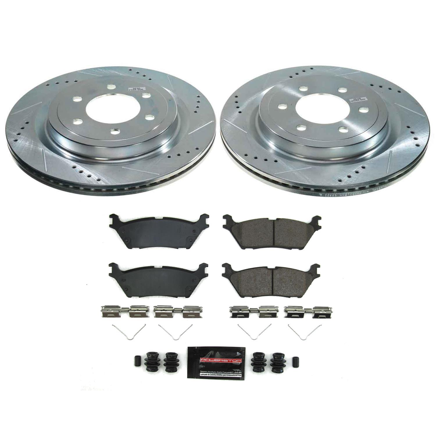 PowerStop Rear Z23 Evolution Sport Brake Kit w/ Calipers | Genesis G80 (17-18) (KC5848) main image 1