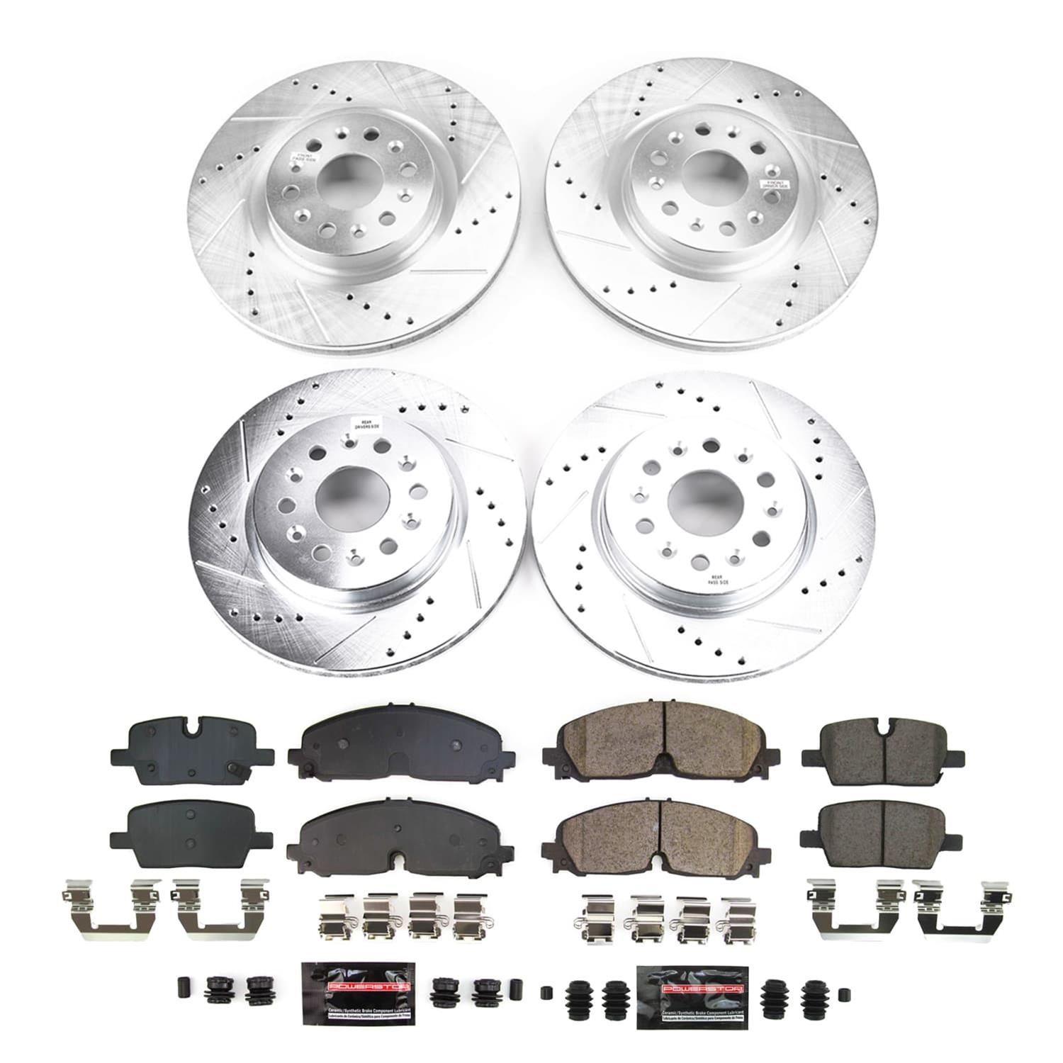 Power Stop 21-22 Cadillac XT6 Front and Rear Z23 Evolution Brake Kit (1x psbK8683, 1x psbK8743) thumbnail 2