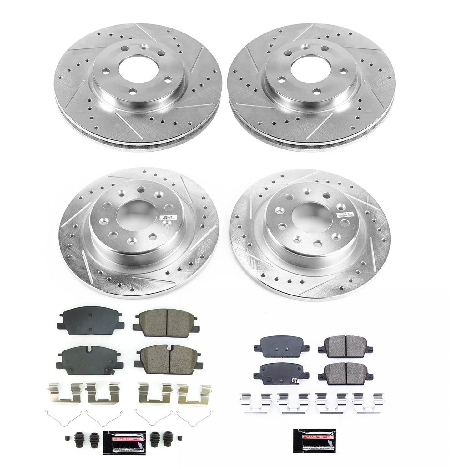 Power Stop 2021 Chevrolet Malibu Front & Rear Z23 Evolution Brake Kit (1x psbK7722, 1x psbK8738) thumbnail 2