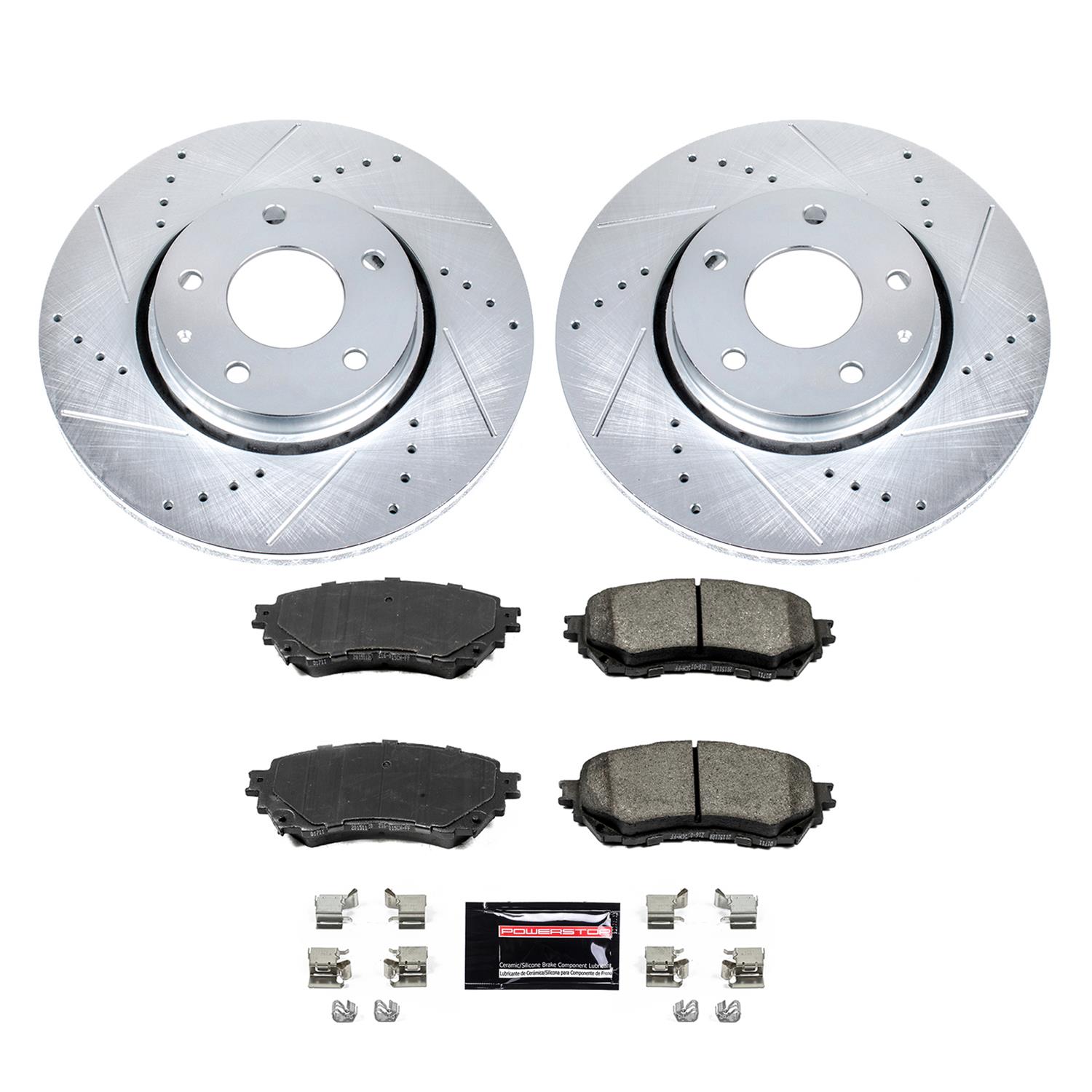Power Stop 2021 Mazda 6 Front & Rear Z23 Evolution Brake Kit (1x psbK8068, 1x psbK8840) thumbnail 2