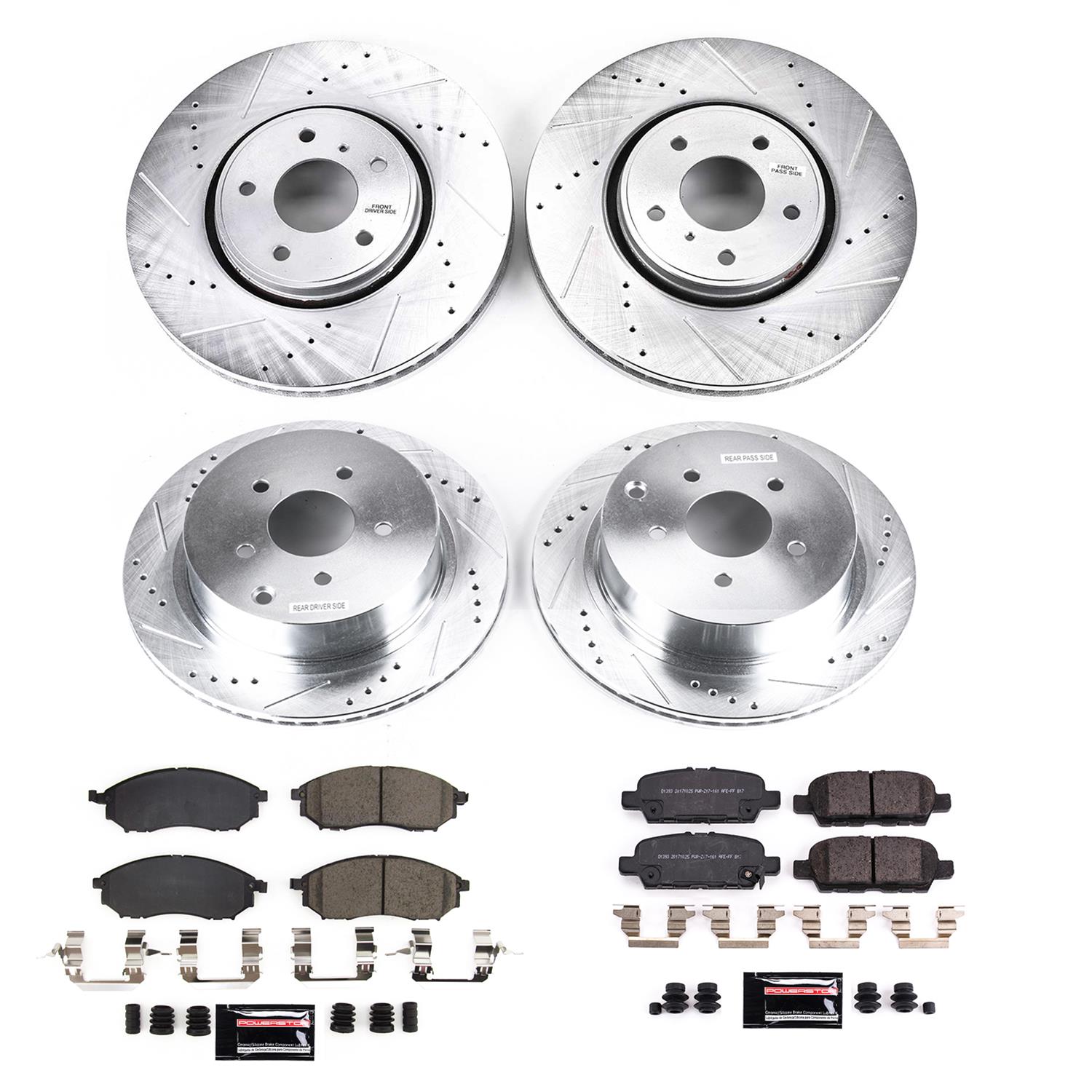 Power Stop 2014 Infiniti QX70 Front & Rear Z23 Evolution Brake Kit (1x psbK8021, 1x psbK5264) thumbnail 7