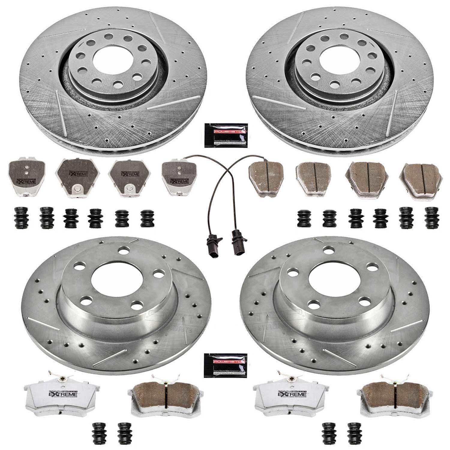 Power Stop 01-05 Audi Allroad Quattro Front & Rear Z26 Street Warrior Brake Kit (1x psbK940-26, 1x psbK886-26) thumbnail 2