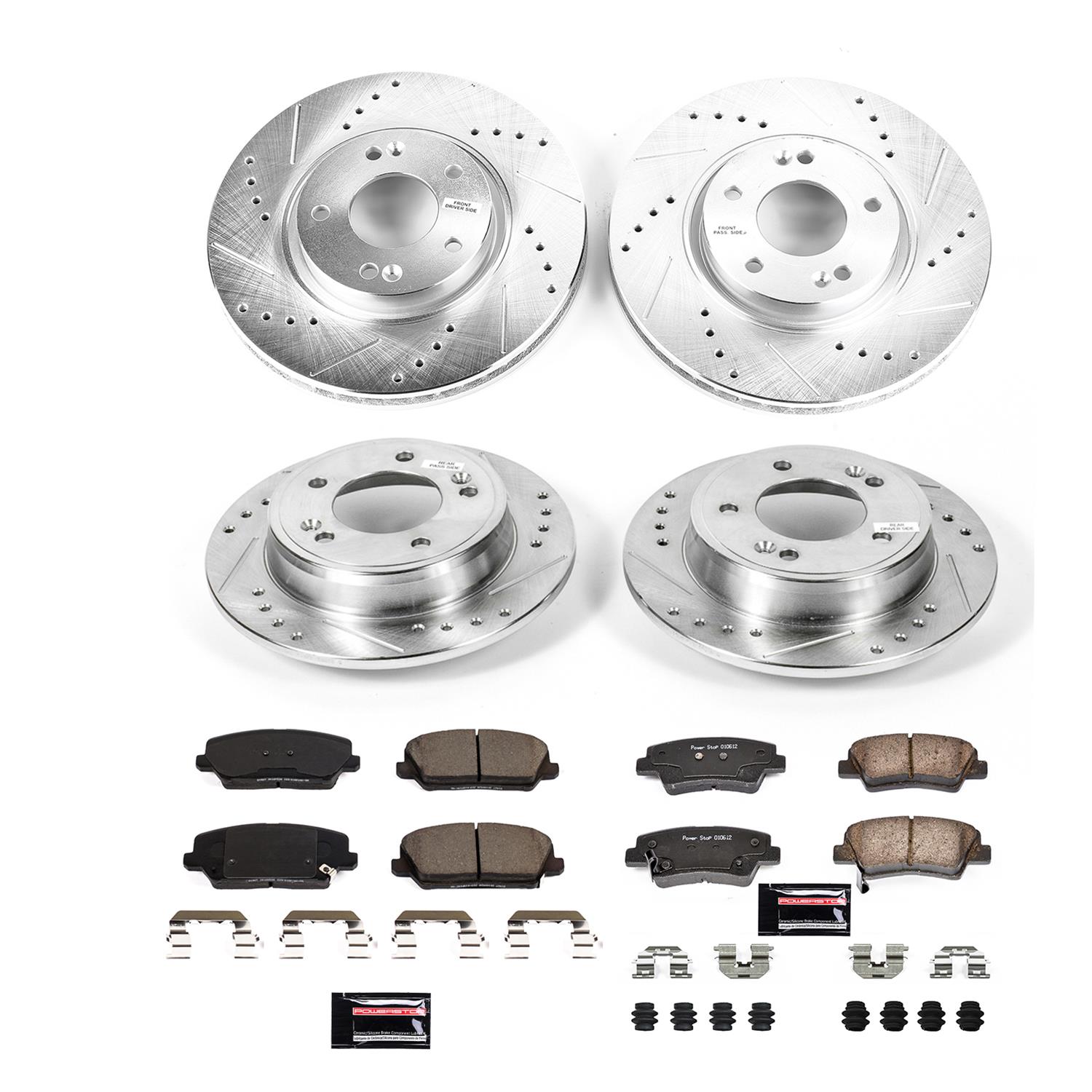 Power Stop 2016 Hyundai Veloster Front & Rear Z23 Evolution Brake Kit (1x psbK7673, 1x psbK6501) thumbnail 7