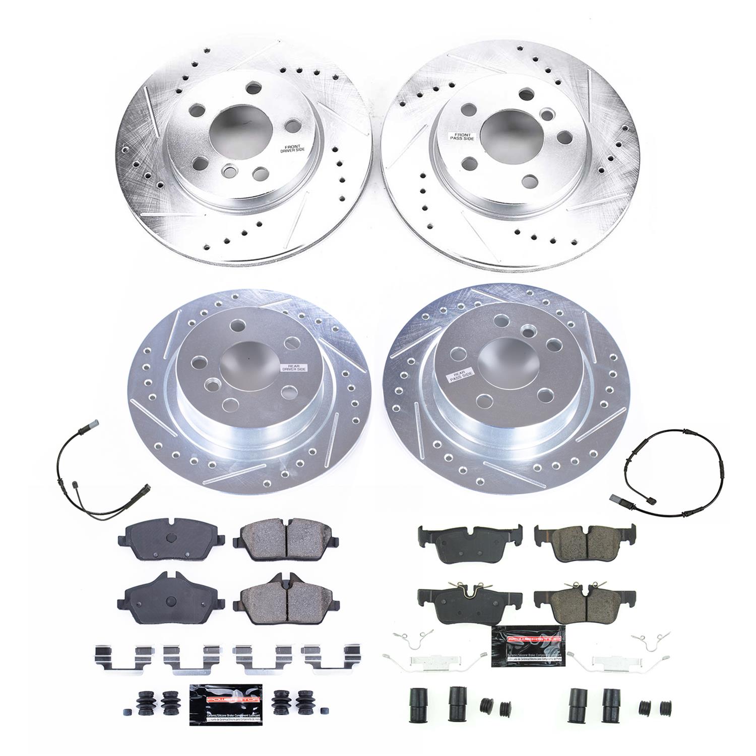 Power Stop 20-21 Mini Cooper Front & Rear Z23 Evolution Brake Kit (1x psbK7977, 1x psbK8111) thumbnail 9