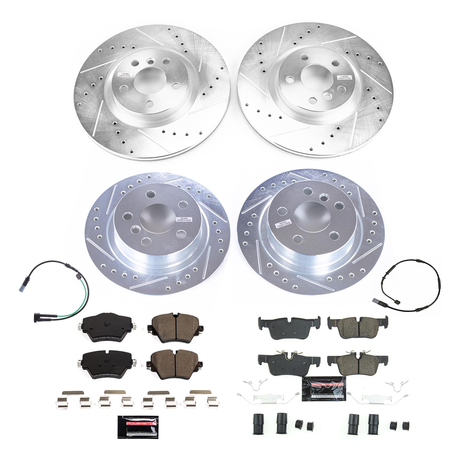 Power Stop 2021 Mini Cooper Countryman Front & Rear Z23 Evolution Brake Kit (1x psbK8111, 1x psbK8827) thumbnail 9