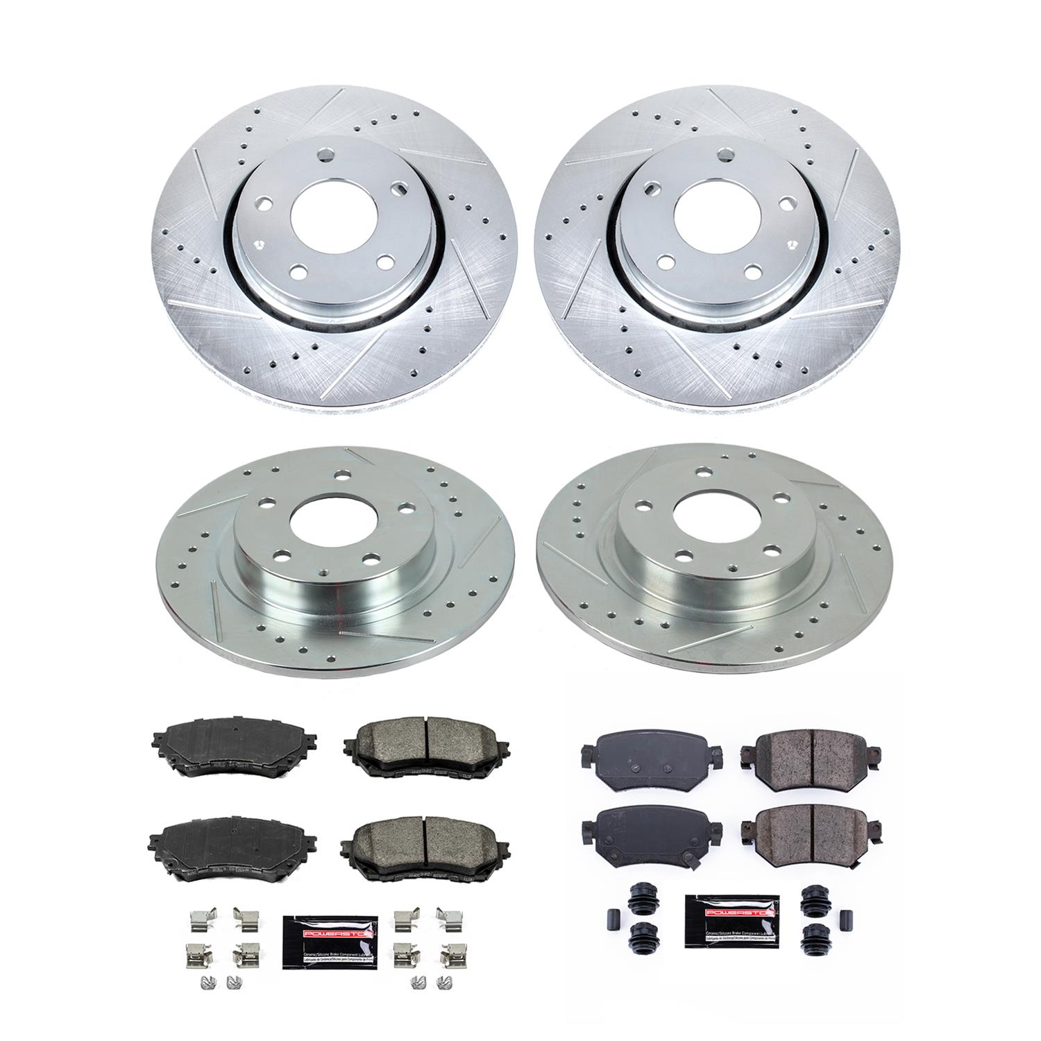 Power Stop 2021 Mazda 6 Front & Rear Z23 Evolution Brake Kit (1x psbK8068, 1x psbK8840) thumbnail 3